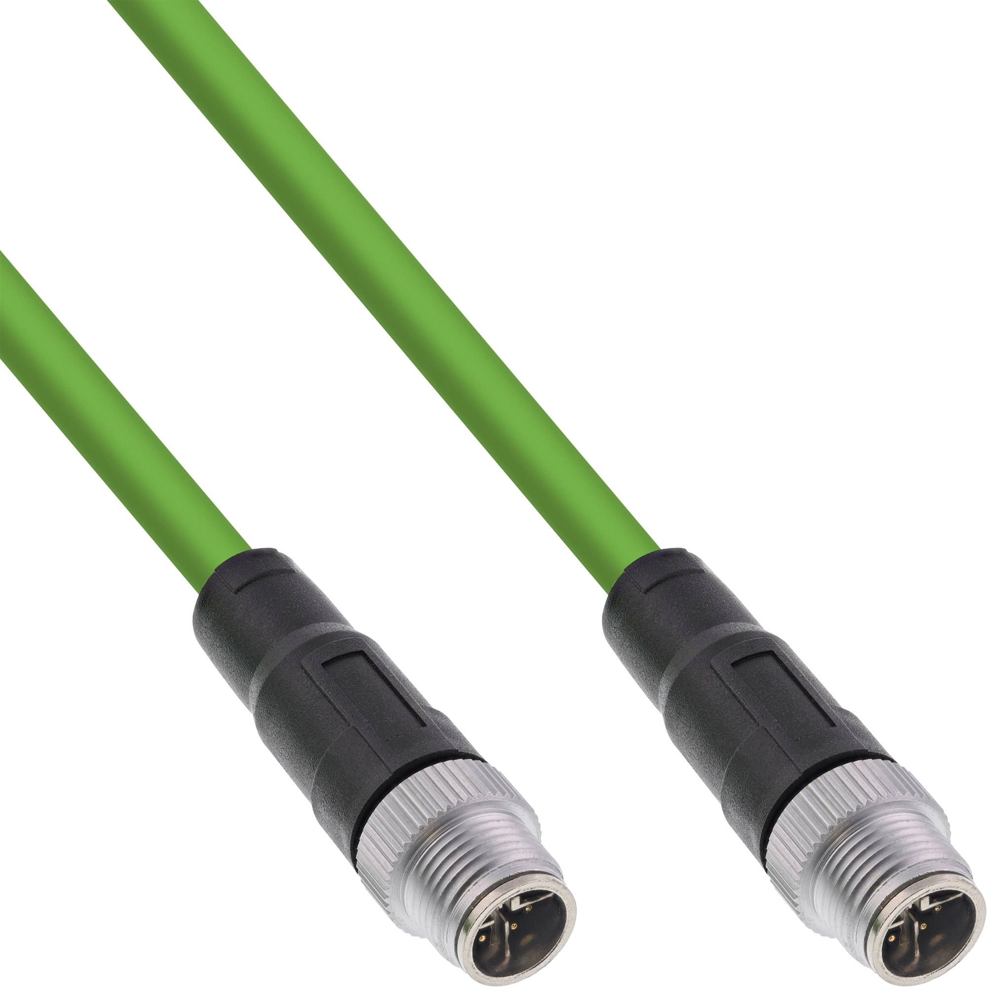 InLine® Industrie Netzwerkkabel, M12 8-pin X-kodiert St./St. Cat.6A PUR, 2m Kabel Patchkabel M12-0