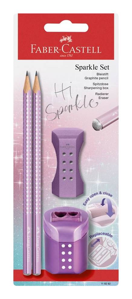 FABER-CASTELL - Schreibset Sparkle Cosmic BK+Acc.-2