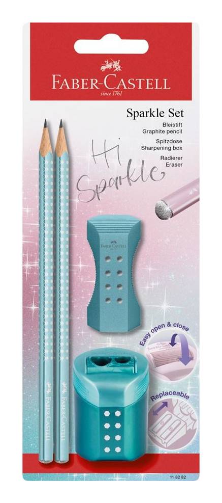 FABER-CASTELL - Schreibset Sparkle Cosmic BK+Acc.-4