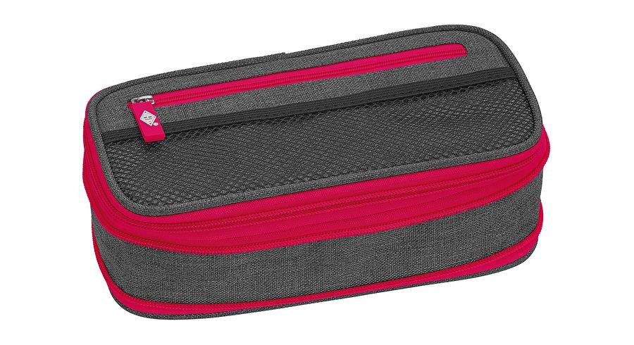 WEDO Mäppchen Schlamperbox Neon, Stretch grau/neon-rosa