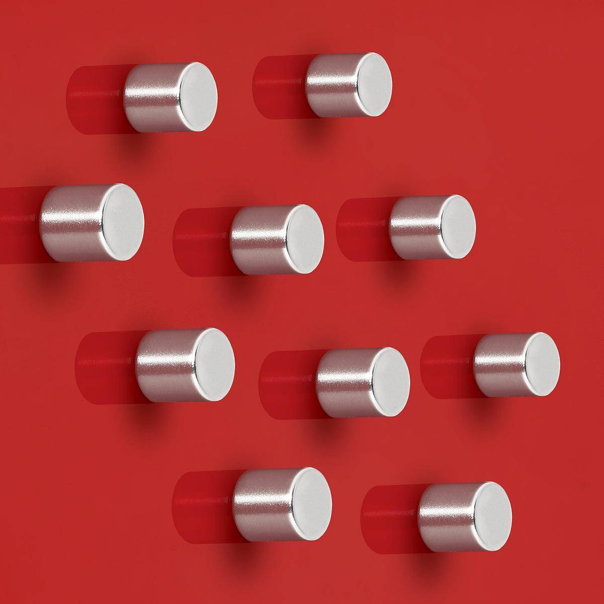 Sigel BA701, Zylinder, Neodym, Silber, Matte, 10 mm, 10 mm-1