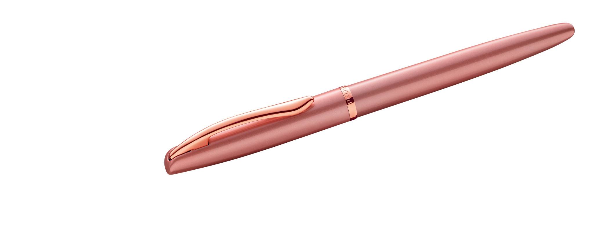 Pelikan Jazz Noble Elegance P36, Pink, Rose, Kartuschenfüllsystem, Blau, Metall, Edelstahl, Medium-1