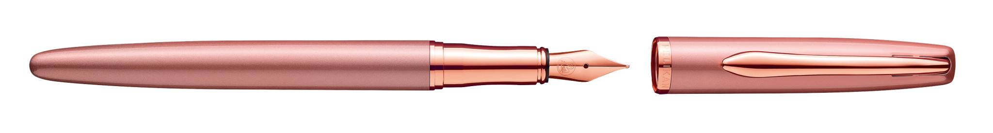 Pelikan Jazz Noble Elegance P36, Pink, Rose, Kartuschenfüllsystem, Blau, Metall, Edelstahl, Medium-3
