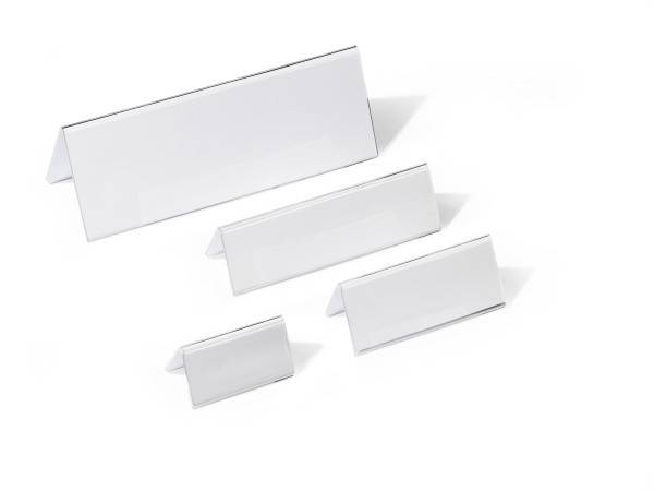 DURABLE - Tischnamensschilder transparent 21 cm x 6.1-2