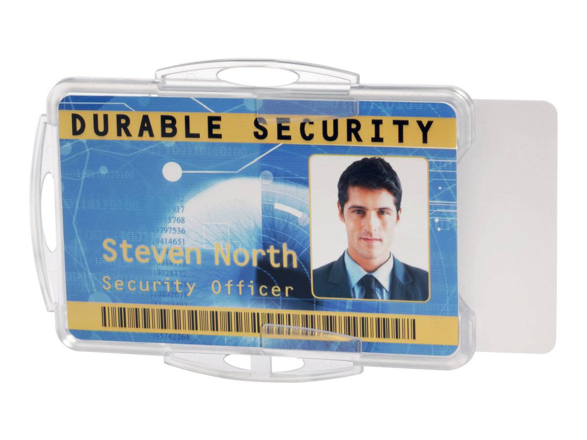 Durable Namensschildhalterung - für 54 x 85 mm - durchsichtig (Packung mit 10)-4