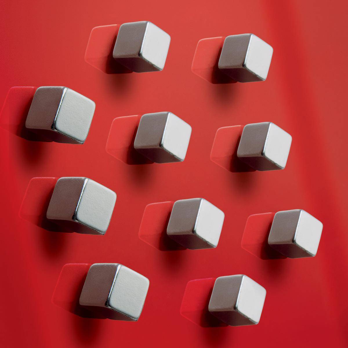 Sigel BA193, Cube, Neodym, Silber, Matte, 10 mm, 10 mm-3