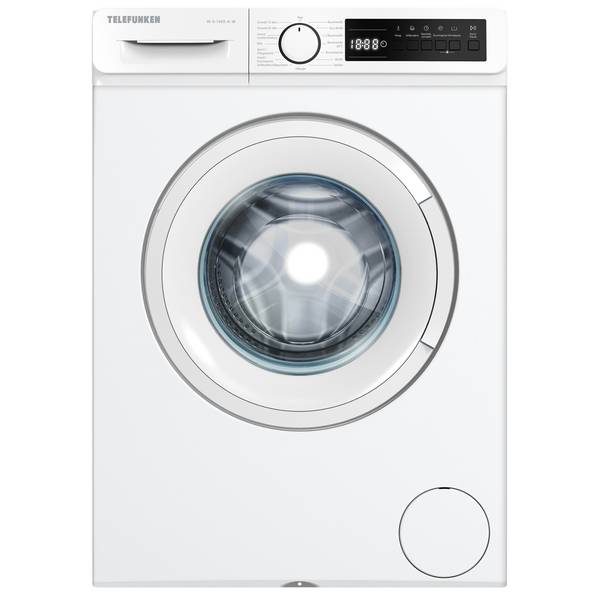 Telefunken Waschmaschine 8kg | 1400 U/Min. | Frontlader | Inverter Motor | AquaStop | 15 Programme | W-8-1400-A-W weiß