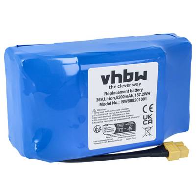vhbw Akku kompatibel mit Tilgreen Tilboard AML90162CC E-Scooter | Hoverboard (5200 mAh, 36 V, Li-Ion, mit Kabel)-0