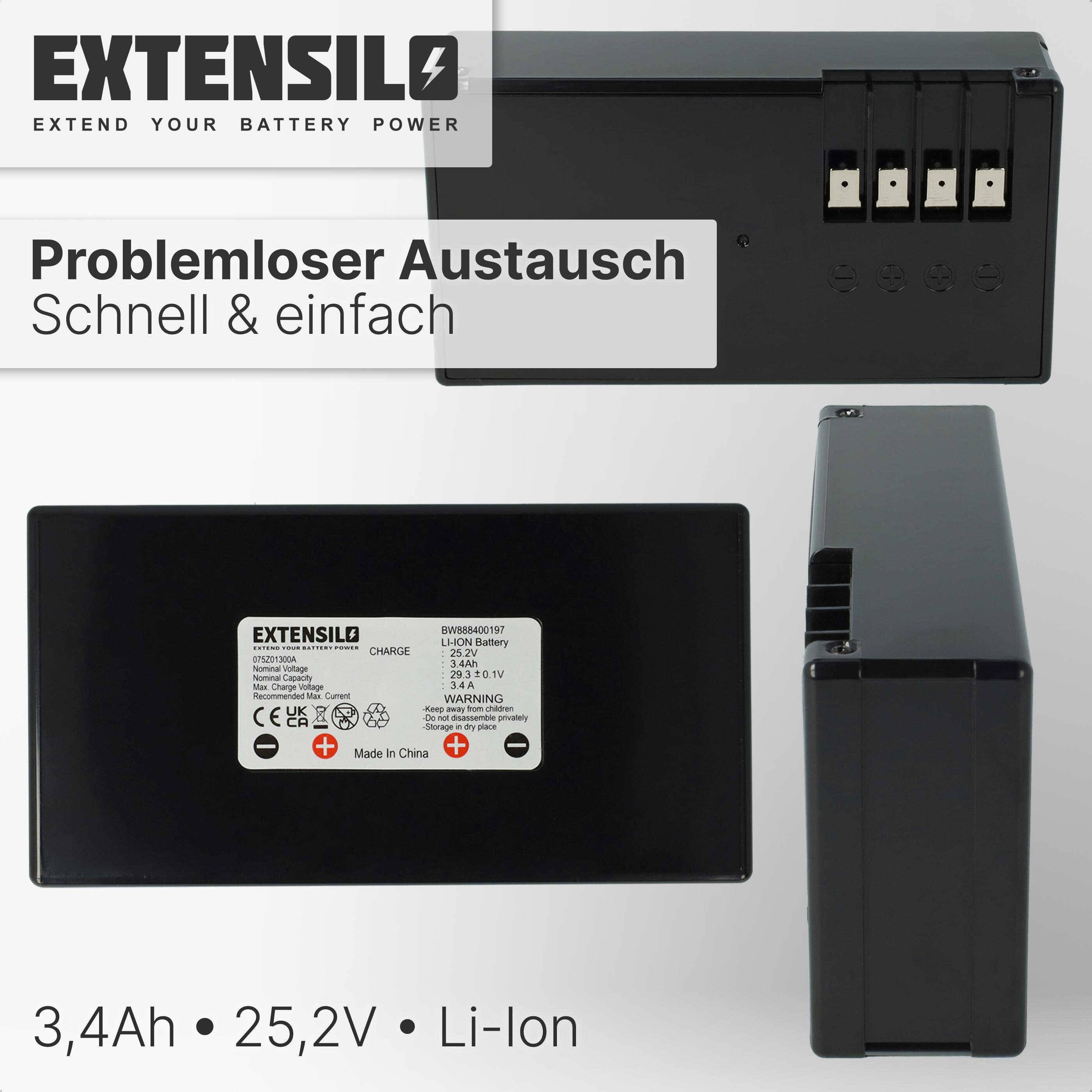 EXTENSILO Akku Ersatz für Zucchetti 075Z01300A für Rasenroboter | (3400mAh, 25,2V, Li-Ion)-3
