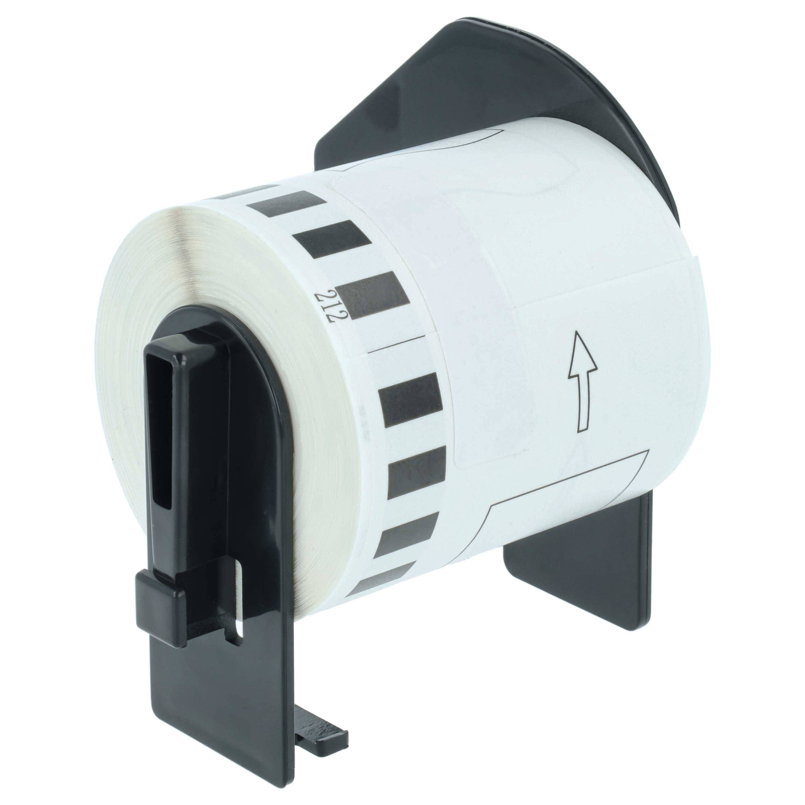 vhbw Etiketten-Rolle mit Halter 62mm x 15,24m (1 Etikette) kompatibel mit Brother PT QL-710W, QL-720 Etiketten-Drucker --1