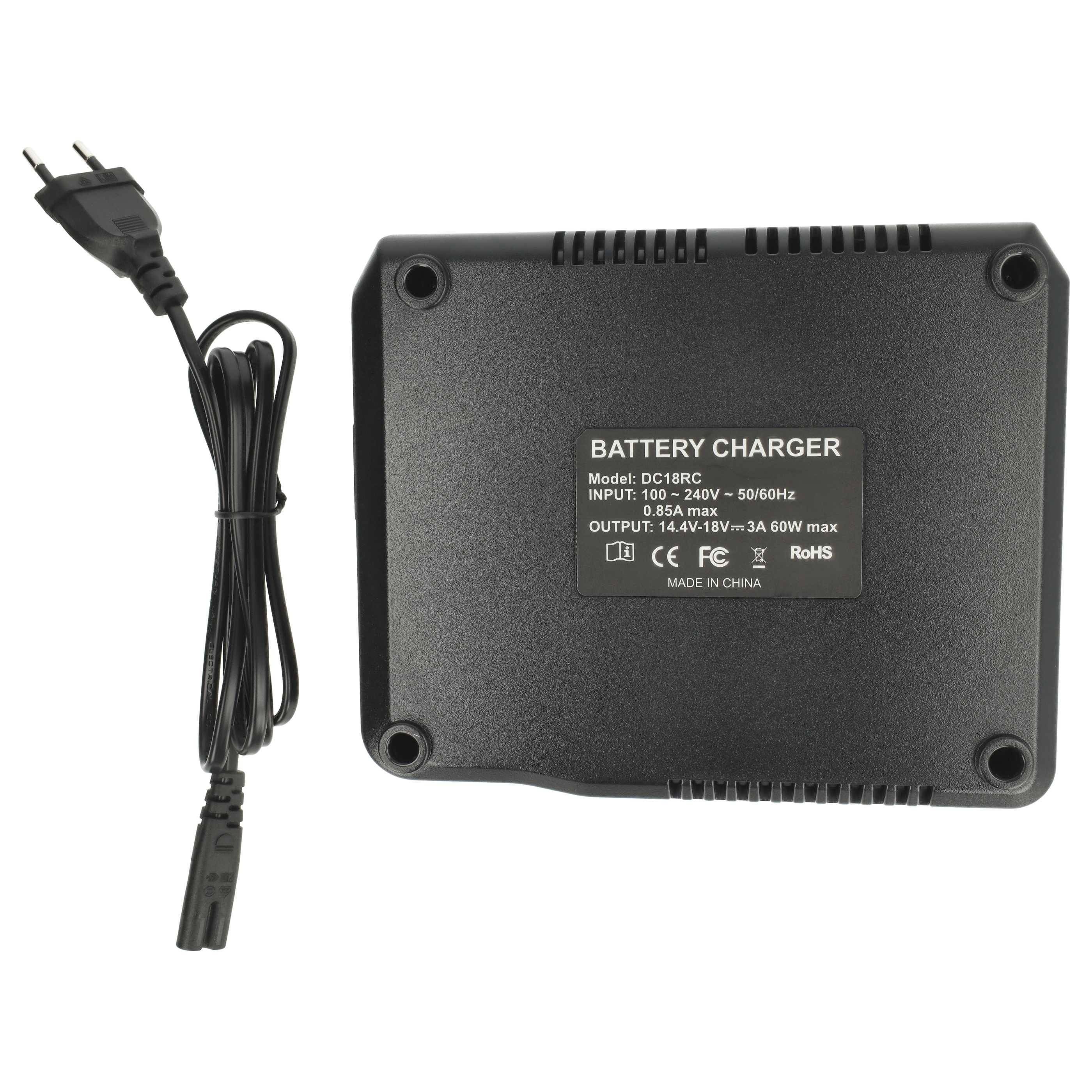 vhbw Ladegerät kompatibel mit Makita MUH461DZ | PB108D, PB108DRFX, PB108DZ, PT351DRF, PT351DZK, TD127D, TD126D, SC162-1