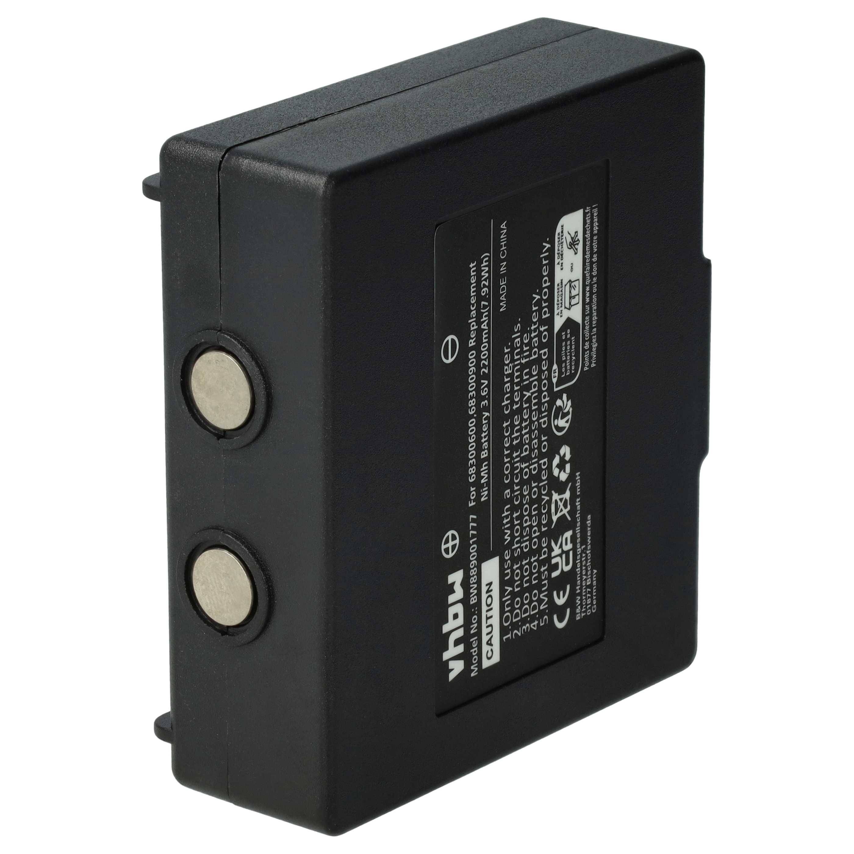 vhbw Akku Ersatz für Abitron KH68300990 | EX2-22 für Industrie-Funkfernsteuerung Fernbedienung (2200 mAh, 3,6 V, NiMH) --0