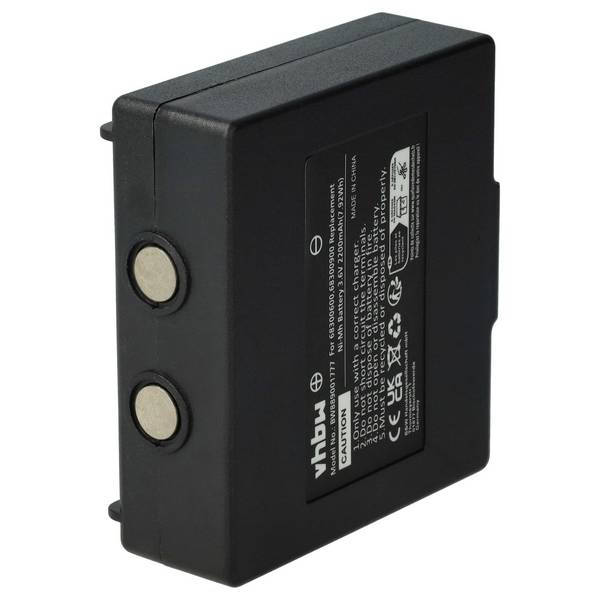 vhbw Akku Ersatz für Hetronic RHE3614KG | RHE3620KG für Industrie-Funkfernsteuerung Fernbedienung (2200 mAh, 3,6 V