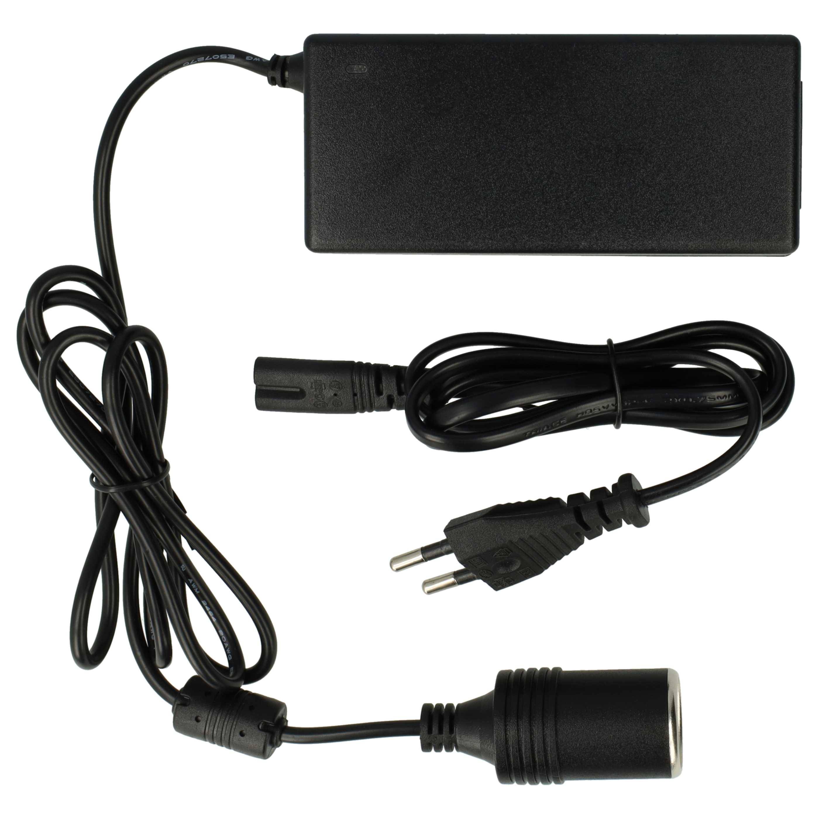 vhbw Netzadapter Eurostecker auf Zigarettenanzünder-Buchse kompatibel mit Campingaz Powerbox Plus 24L, 28L Kühlbox mit-0
