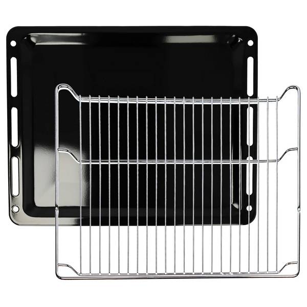vhbw 1x Backblech, 1x Gitterrost (2-tlg. Set) kompatibel mit Bosch HSG636BB1/35, HSG636BB1/05 Backöfen - 45,5 x 36,1 /