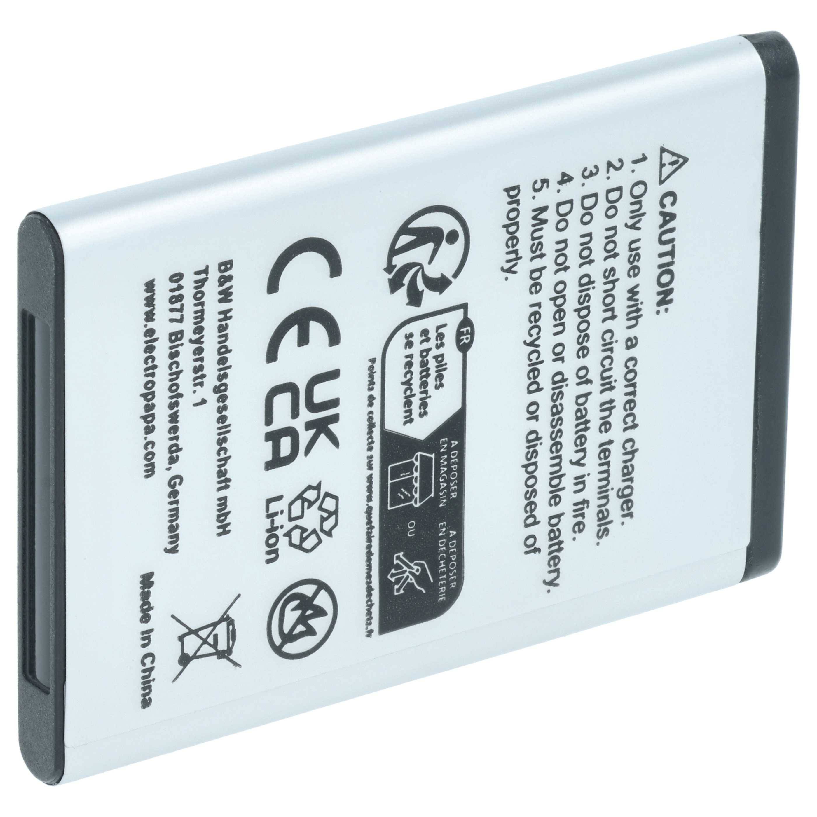 vhbw Akku kompatibel mit Samsung SGH-E1310 | SGH-E1170, SGH-E1130, SGH-E1150i, SGH-E1150 Handy Smartphone Telefon (850-1