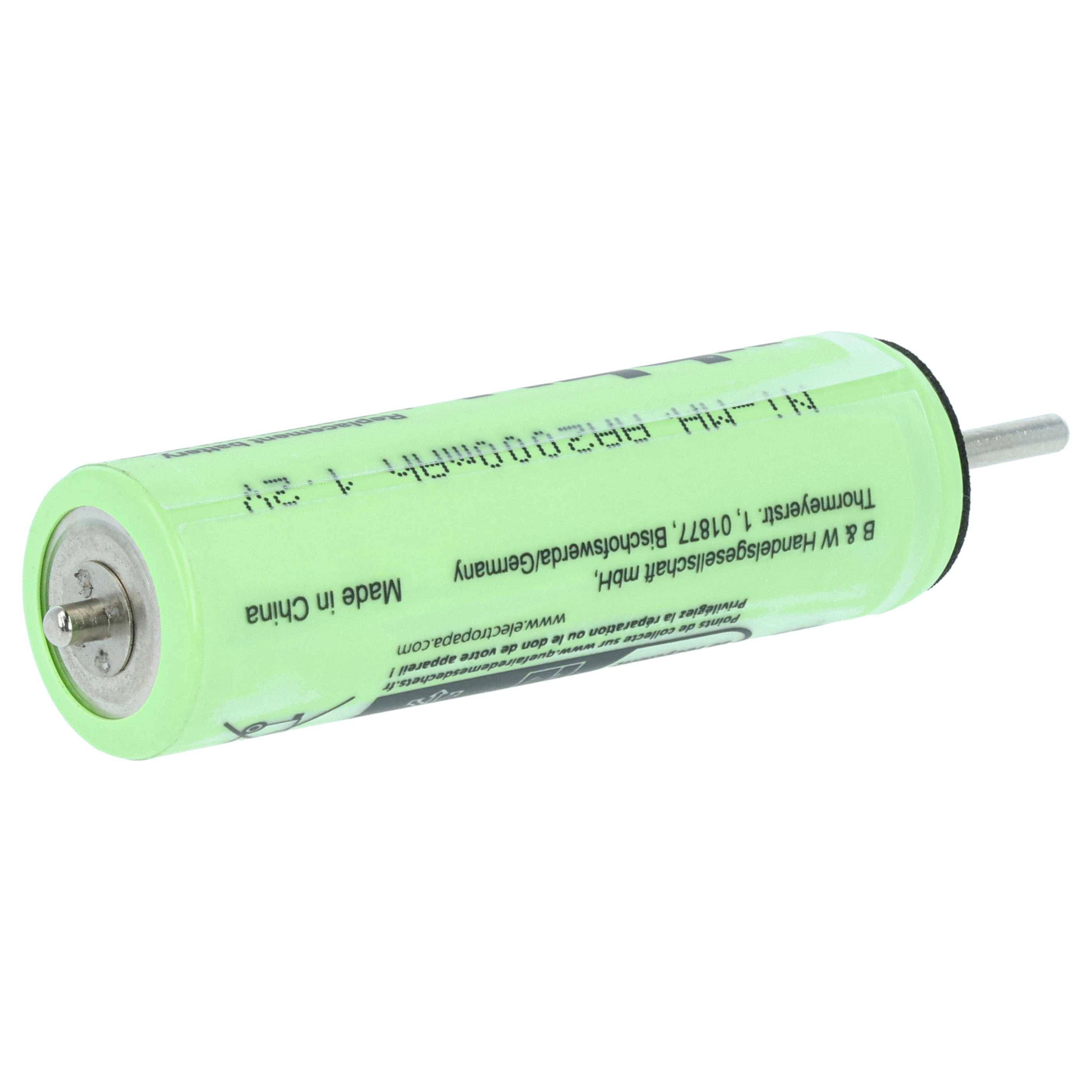vhbw Akku kompatibel mit Panasonic ES4001 | ES4033, ES4035, ES4025, ES4027, ES4029, ES-366 Rasierer (2000 mAh, 1,2 V-1