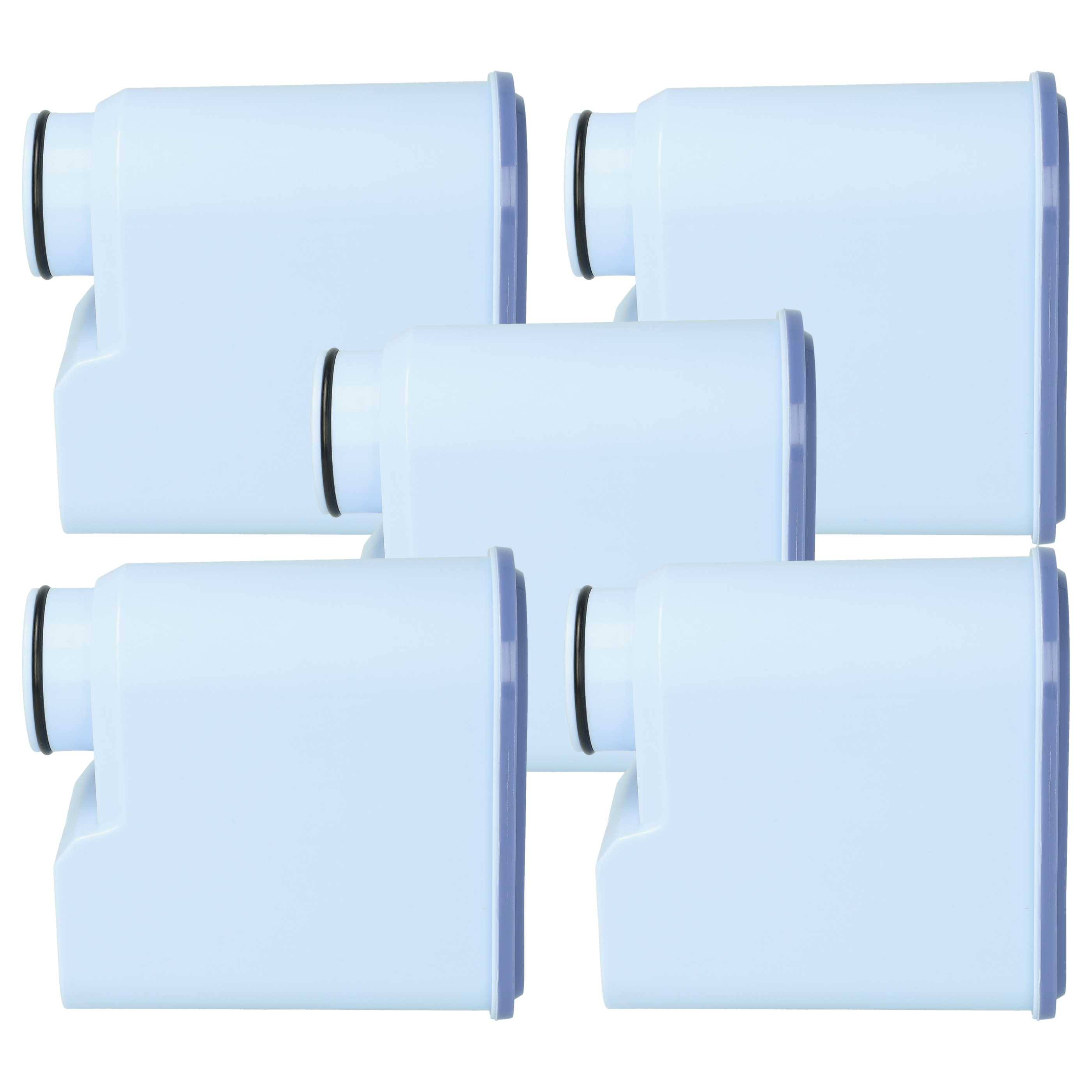 vhbw 5x Wasserfilter Filter Ersatz für Philips FMC009 | HD8916, HD 8917 für Kaffeevollautomat, Espressomaschine Hellblau-0