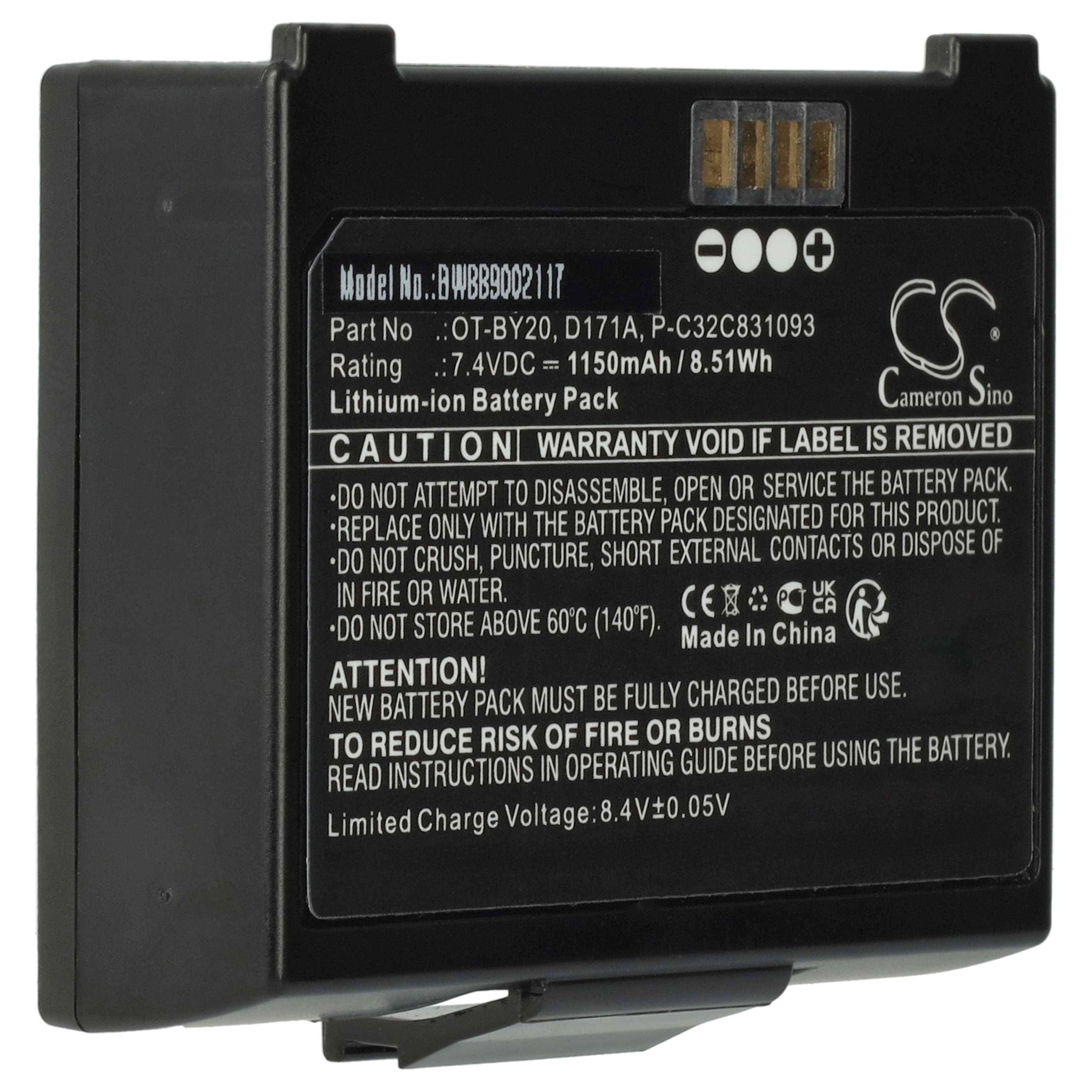 vhbw Akku kompatibel mit Epson TM-P20II (101) | TM-P20 (552), TM-P20 Drucker Kopierer Scanner Etiketten-Drucker (1150-0