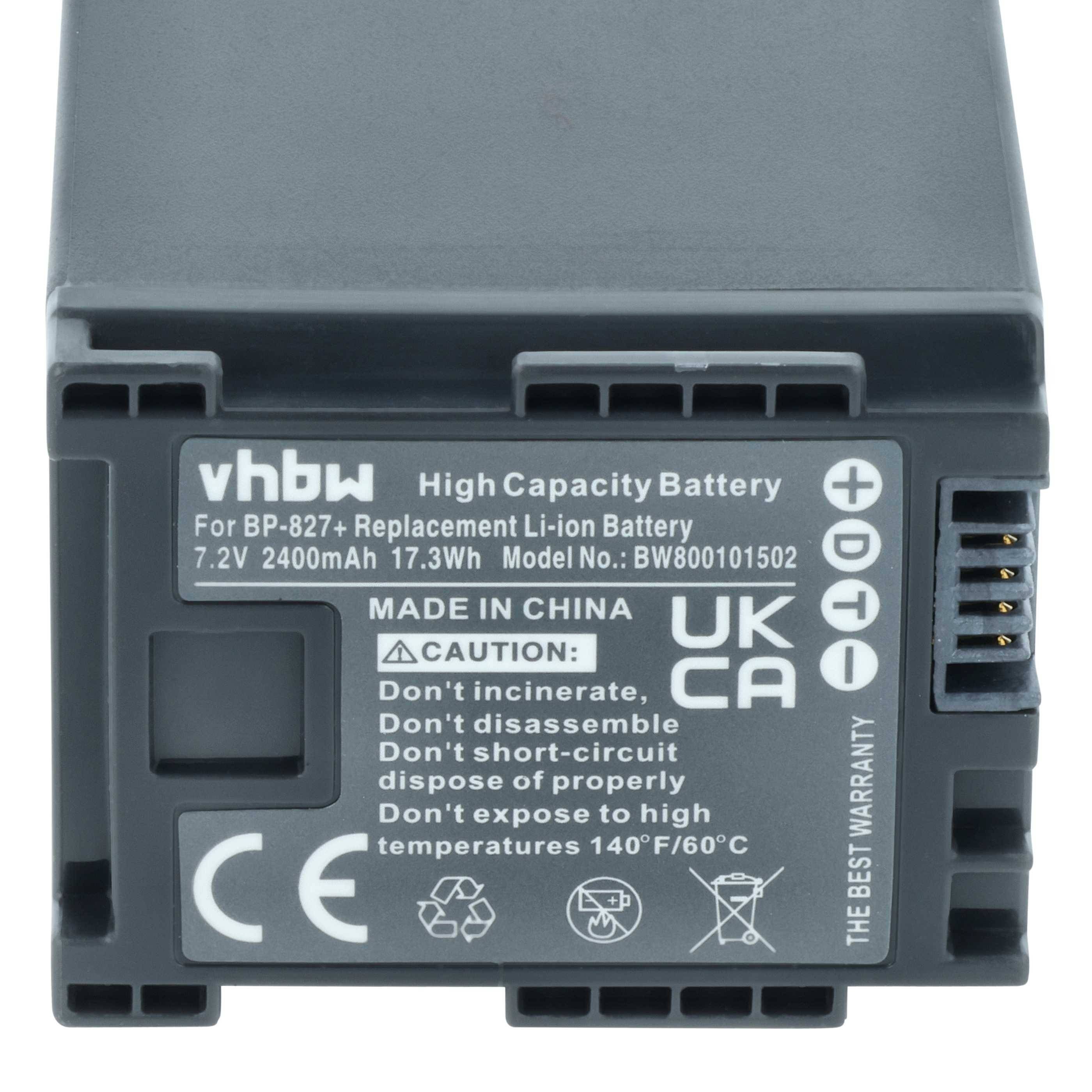 vhbw 2x Akku kompatibel mit Canon FS200 | FS21, FS22, FS30, FS20, FS300 Videokamera Camcorder (2400 mAh, 7,2 V, Li-Ion)-3