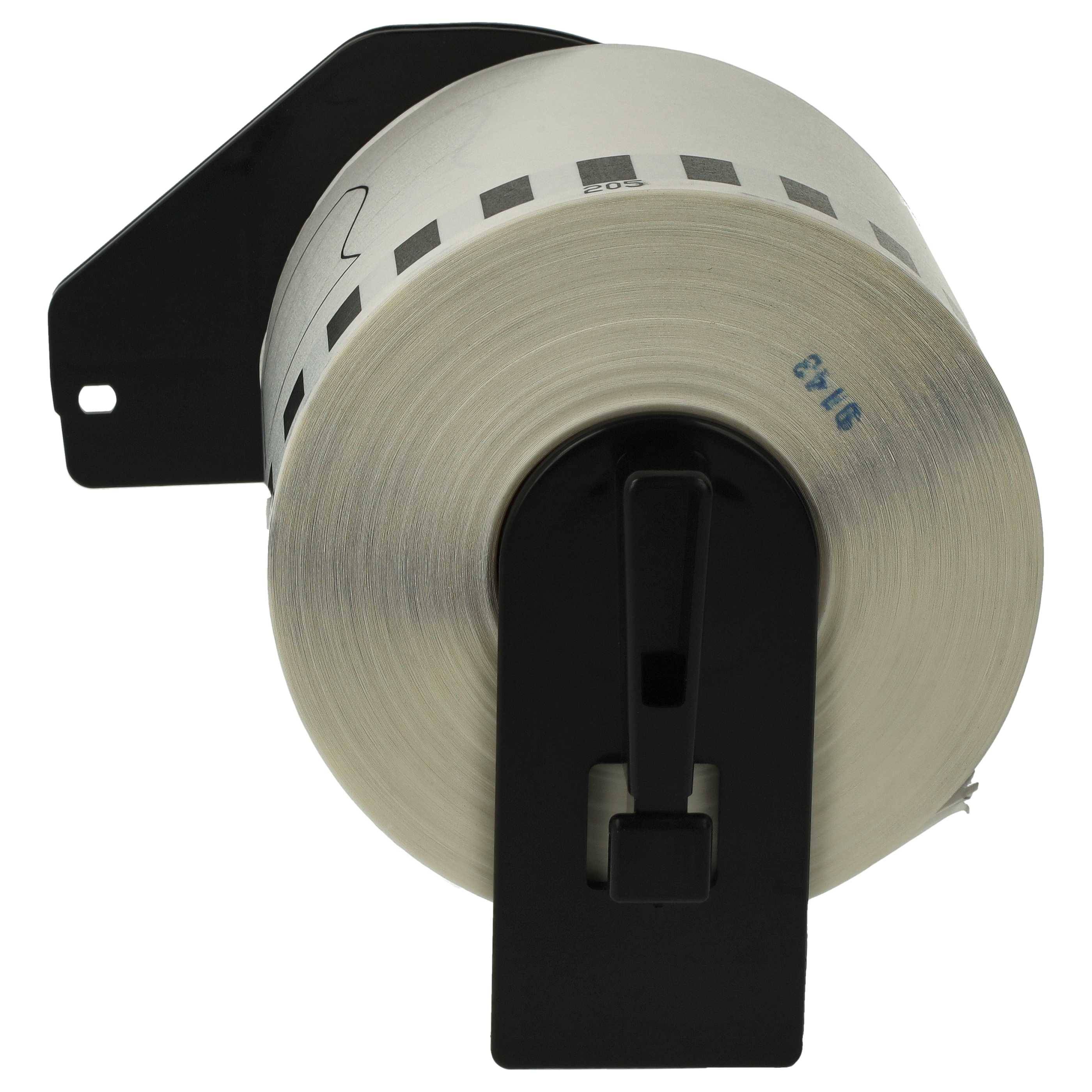 vhbw Etiketten-Rolle mit Halter 62mm x 30,48m (1 Etikette) kompatibel mit Brother PT QL-550, QL-560 Etiketten-Drucker --2