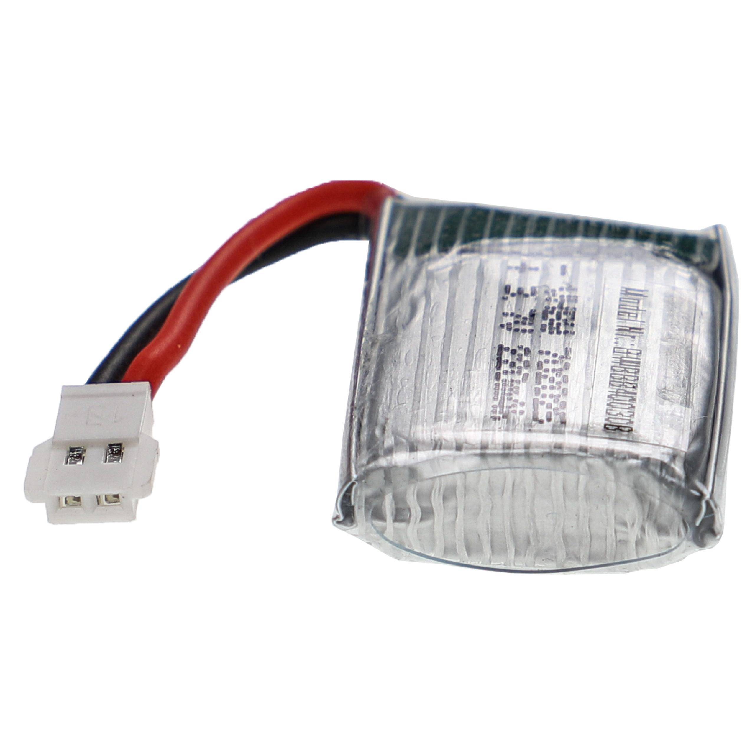 vhbw Akku kompatibel mit XH 2.54 2P Stecker für Modellbau z.B. Racing Car | Helikopter, Flugzeug (220mAh, 3,7V-2