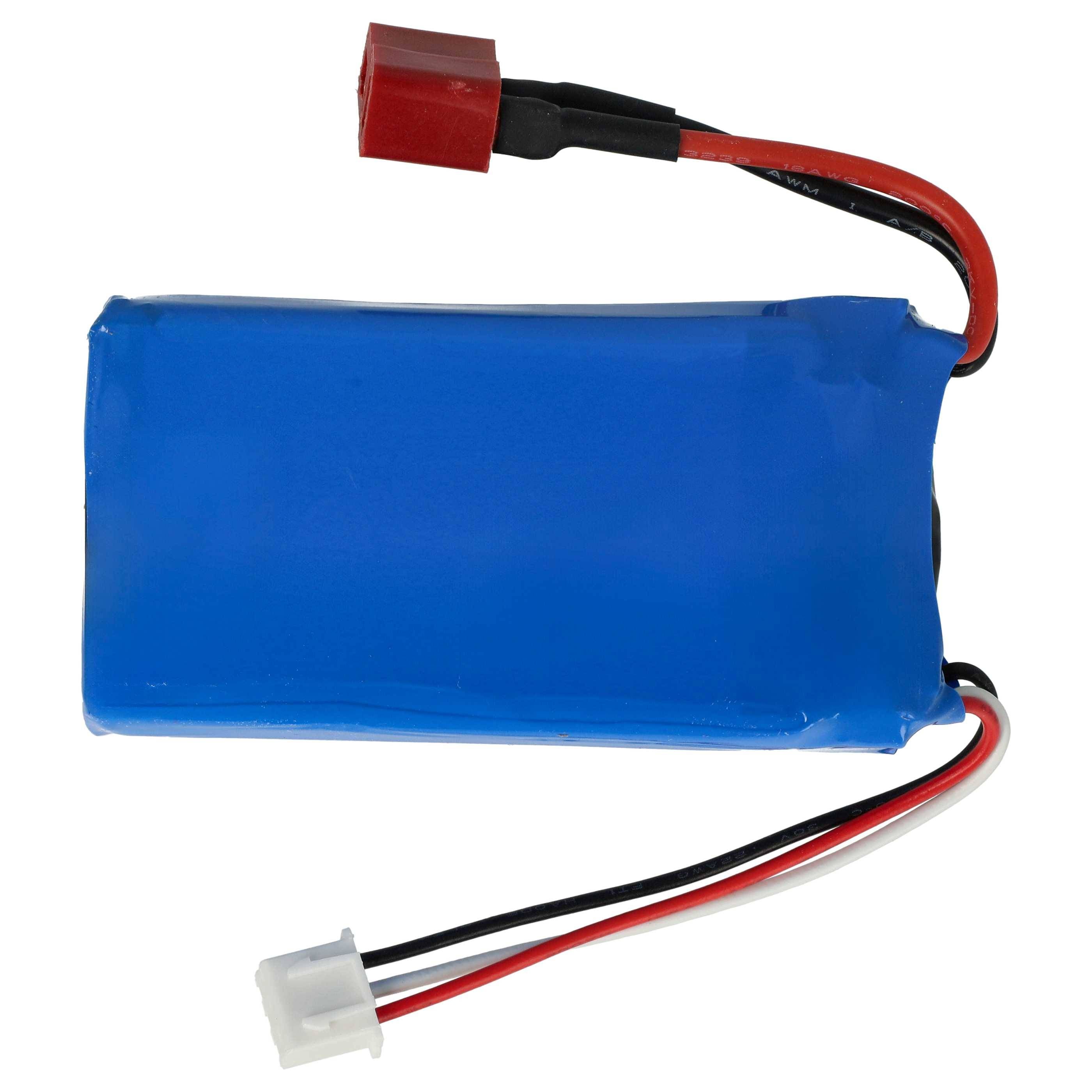 vhbw Akku kompatibel mit T-Stecker AWG16 für Modellbau z.B. Racing Car | Helikopter, Flugzeug (1800mAh, 7,4V, Li-Polymer-2