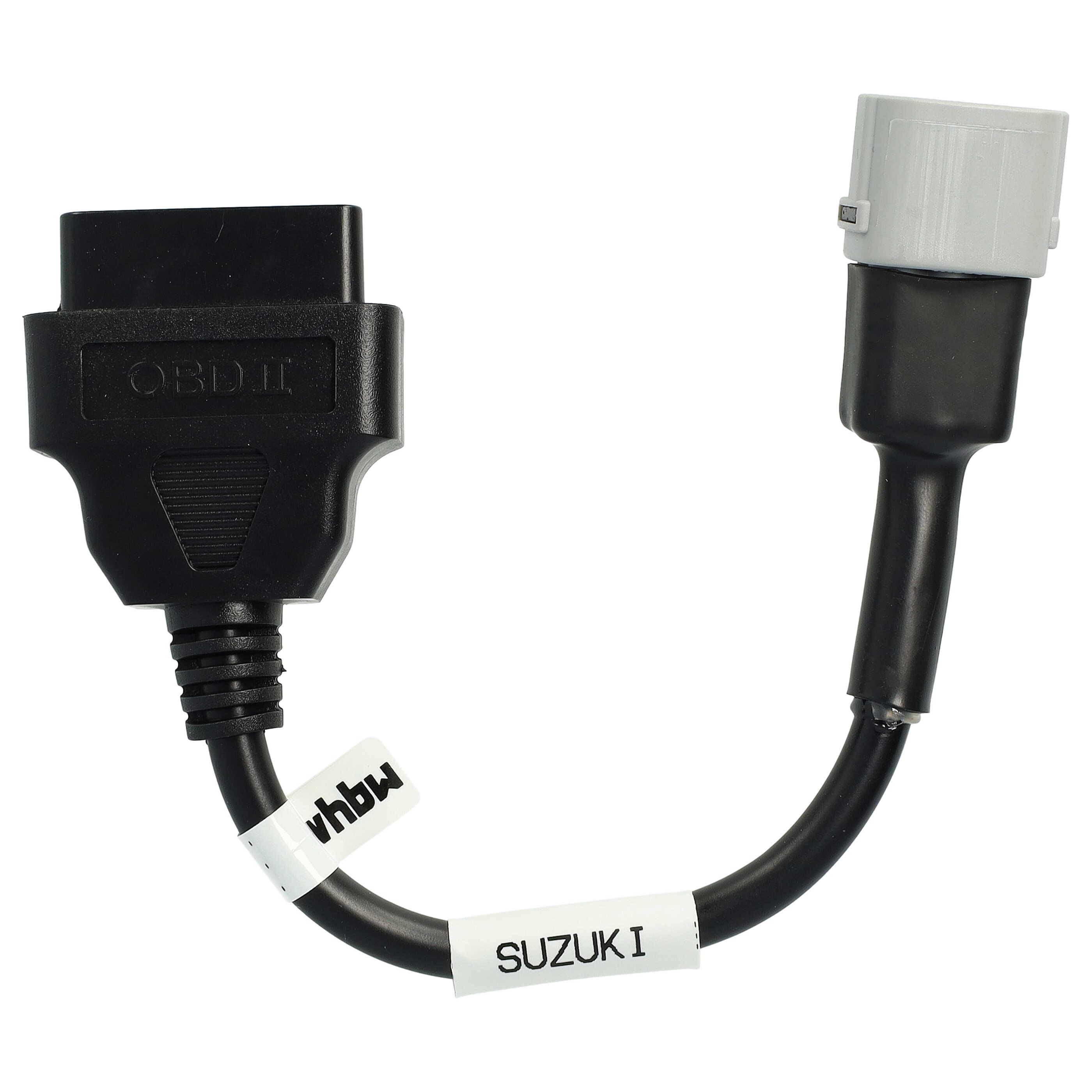 vhbw OBD Adapter 6 Pin auf OBD2 16Pin kompatibel mit Suzuki SV 650 (2003 - 2019), UH 125 (2007 - 2019), UH 200 (2007 --0