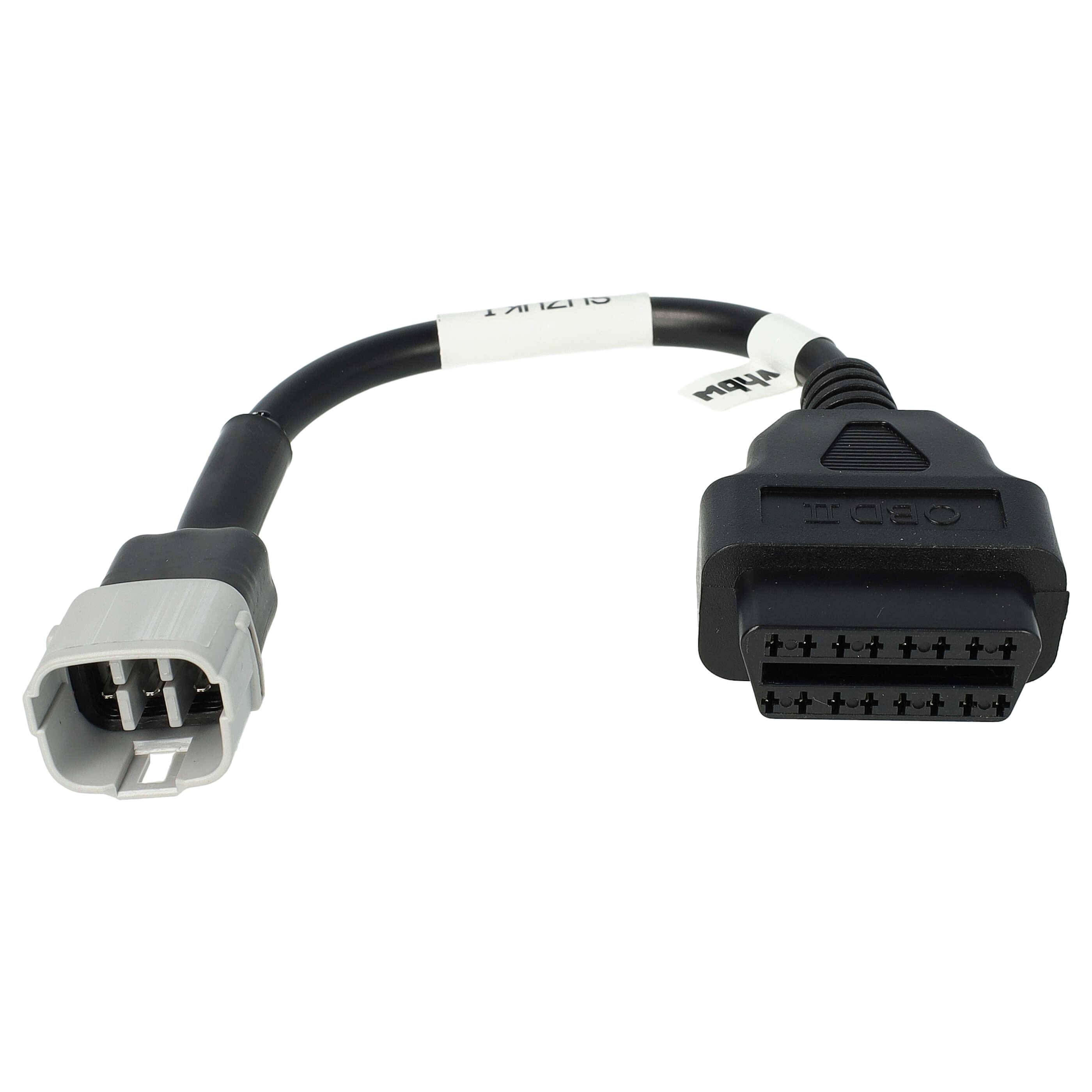 vhbw OBD Adapter 6 Pin auf OBD2 16Pin kompatibel mit Suzuki SV 650 (2003 - 2019), UH 125 (2007 - 2019), UH 200 (2007 --1
