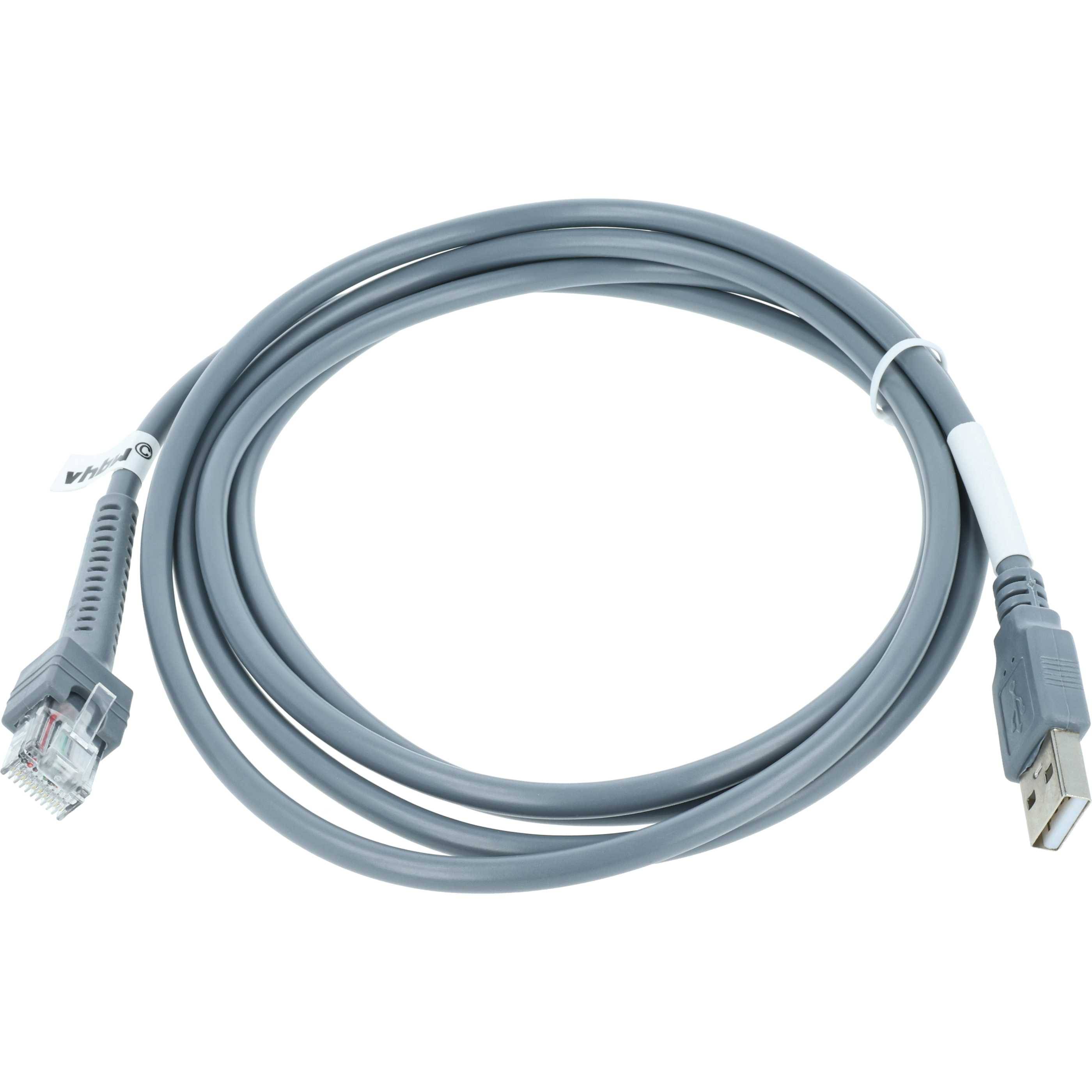 vhbw Datenkabel USB 2.0 Stecker auf RJ45 Stecker kompatibel mit Zebra DS2208, DS3400, DS3408, DS3508, DS3578-0