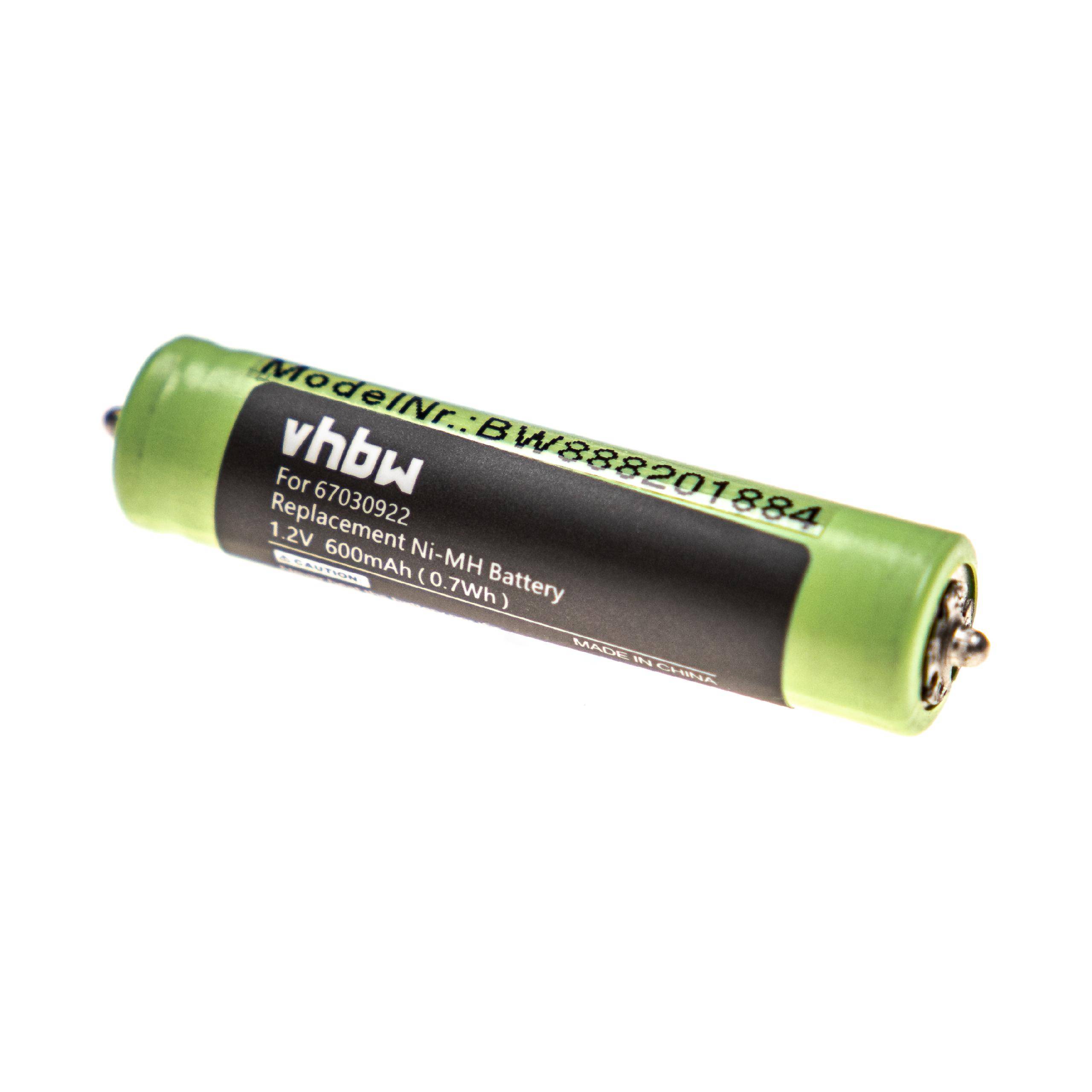 vhbw Akku kompatibel mit Braun CruZer4 Z4 | CruZer5 Z5, CruZer6 Z6, Cruzer3 Z50, Cruzer4 Z60 Rasierer (600mAh, 1,2V-1