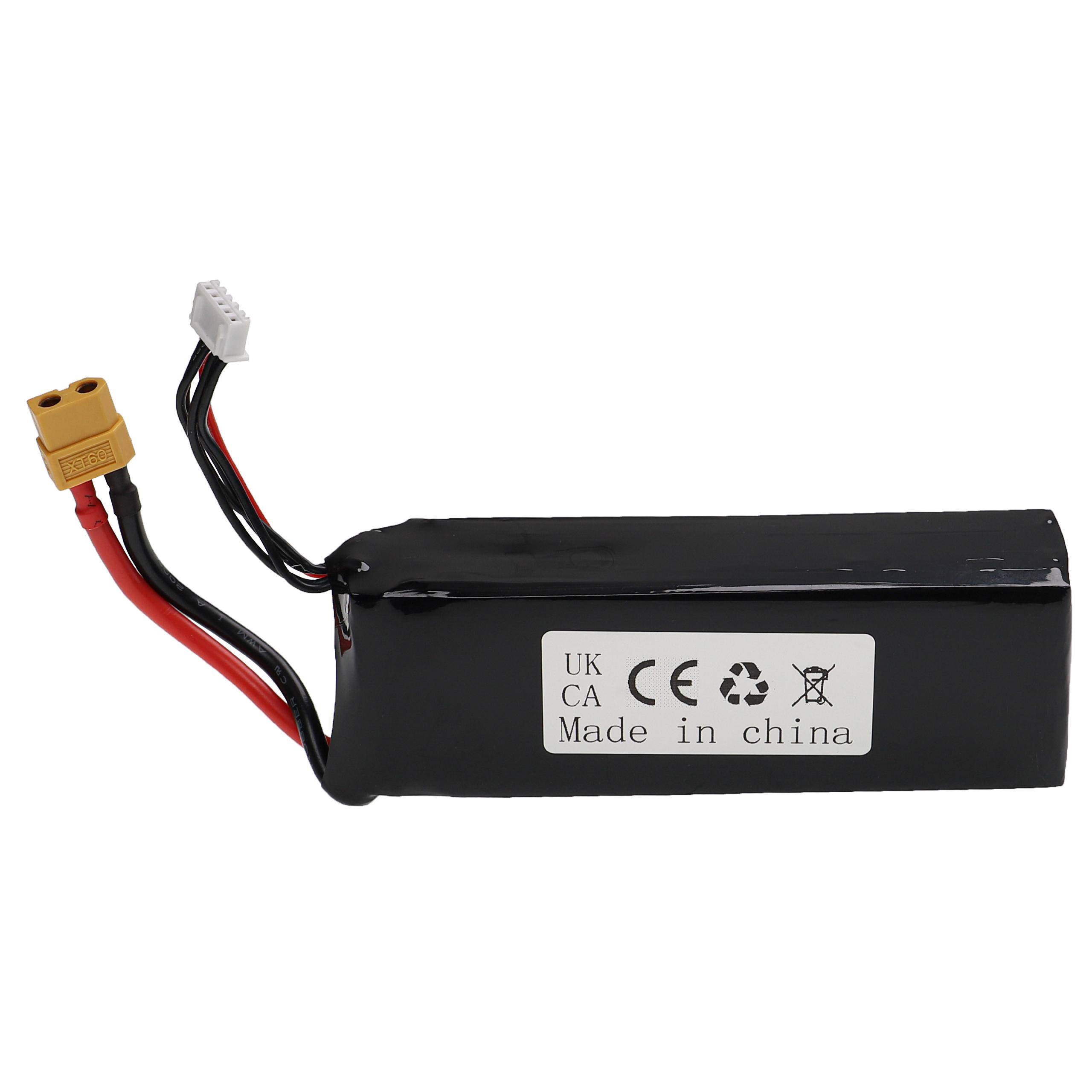 vhbw Akku kompatibel mit XT60 Stecker für Modellbau z.B. Racing Car | Helikopter, Flugzeug (5200mAh, 14,8V, Li-Polymer-1