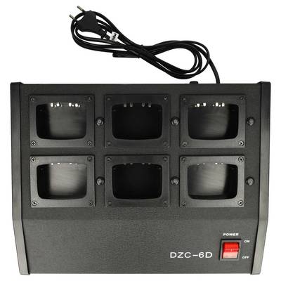 vhbw 6-fach Ladegerät kompatibel mit Motorola HNN9008 | HNN4003, HNN4001, HNN9009 Funkgerät-Akkus - Ladestation, 9,6 V-0