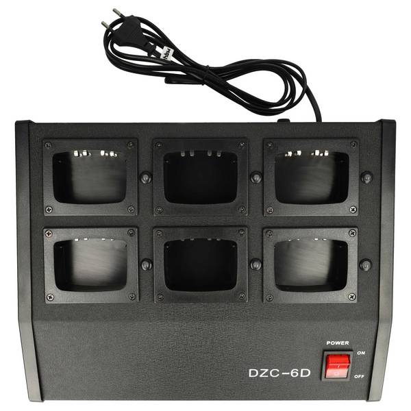 vhbw 6-fach Ladegerät kompatibel mit Motorola HNN9008 | HNN4003, HNN4001, HNN9009 Funkgerät-Akkus - Ladestation, 9,6 V