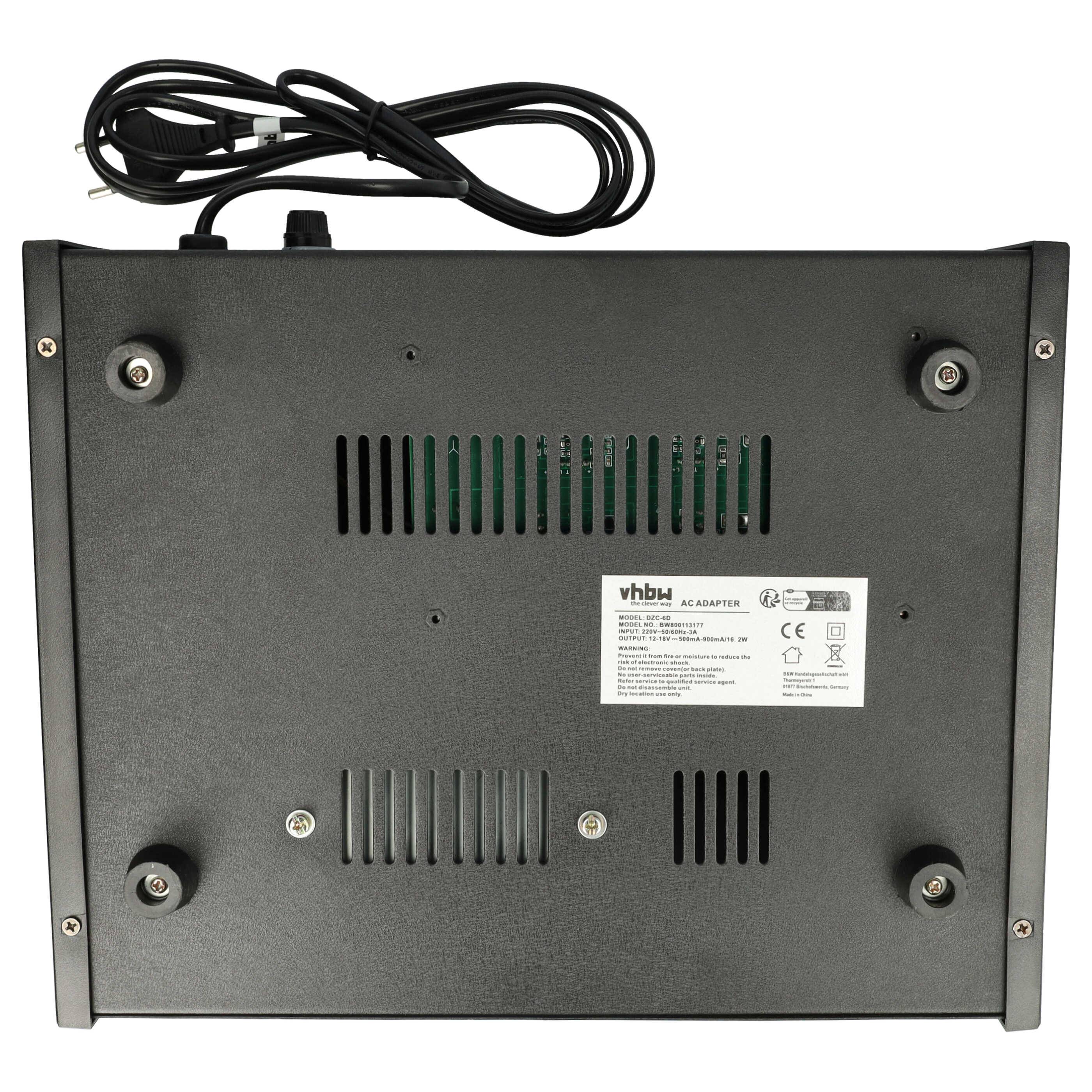 vhbw 6-fach Ladegerät kompatibel mit Motorola HNN9008 | HNN4003, HNN4001, HNN9009 Funkgerät-Akkus - Ladestation, 9,6 V-1