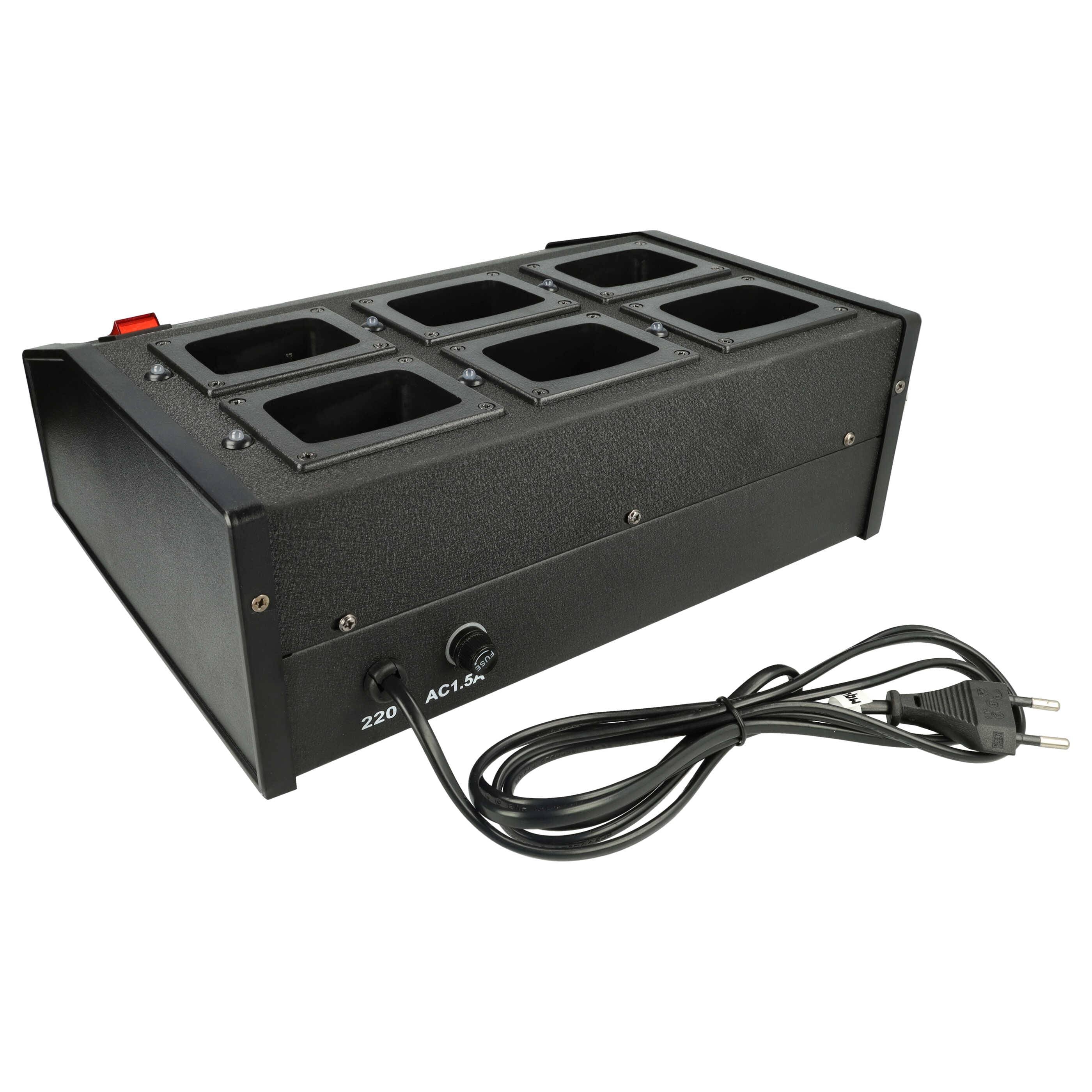 vhbw 6-fach Ladegerät kompatibel mit Motorola HNN9008 | HNN4003, HNN4001, HNN9009 Funkgerät-Akkus - Ladestation, 9,6 V-3