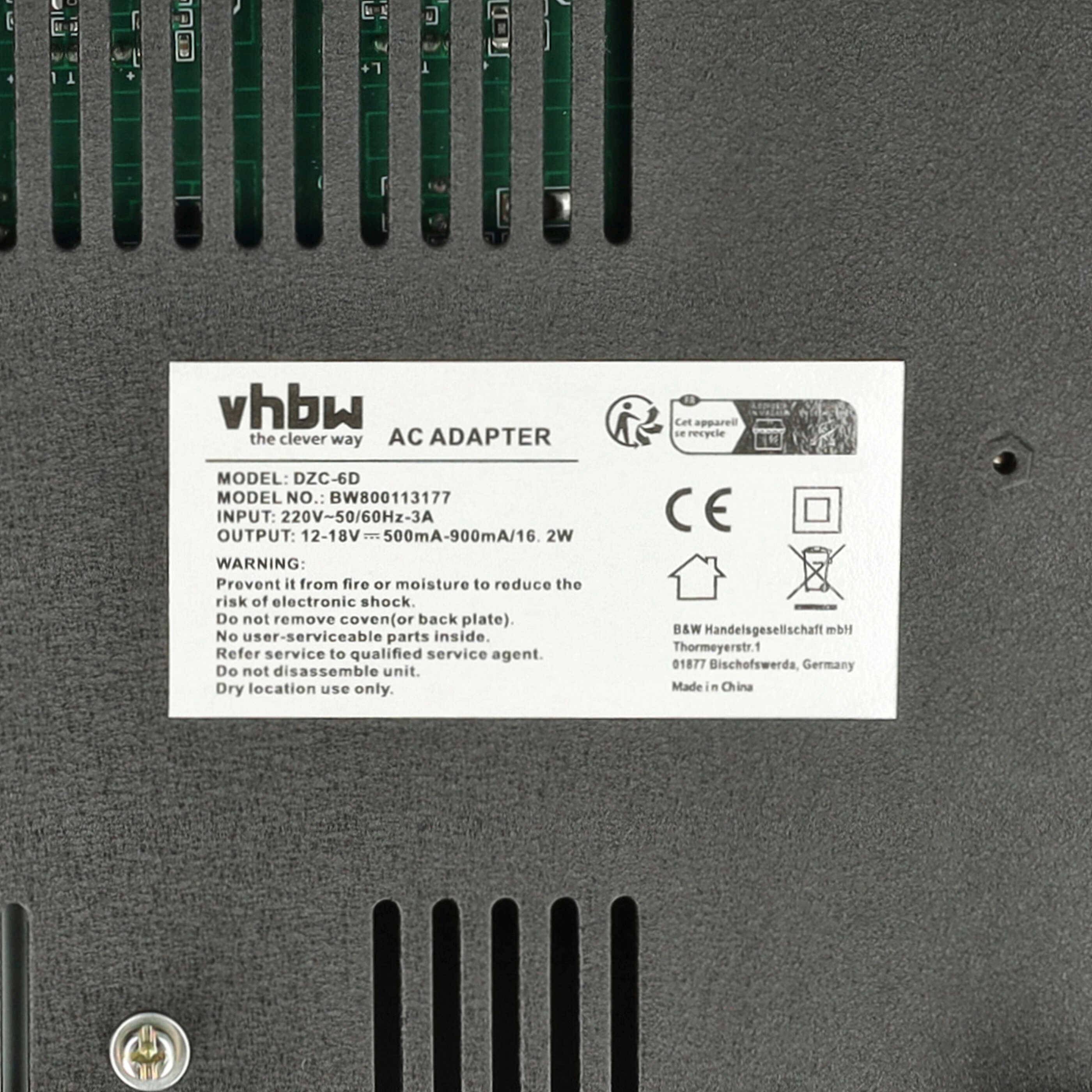 vhbw 6-fach Ladegerät kompatibel mit Motorola HNN9008 | HNN4003, HNN4001, HNN9009 Funkgerät-Akkus - Ladestation, 9,6 V-4