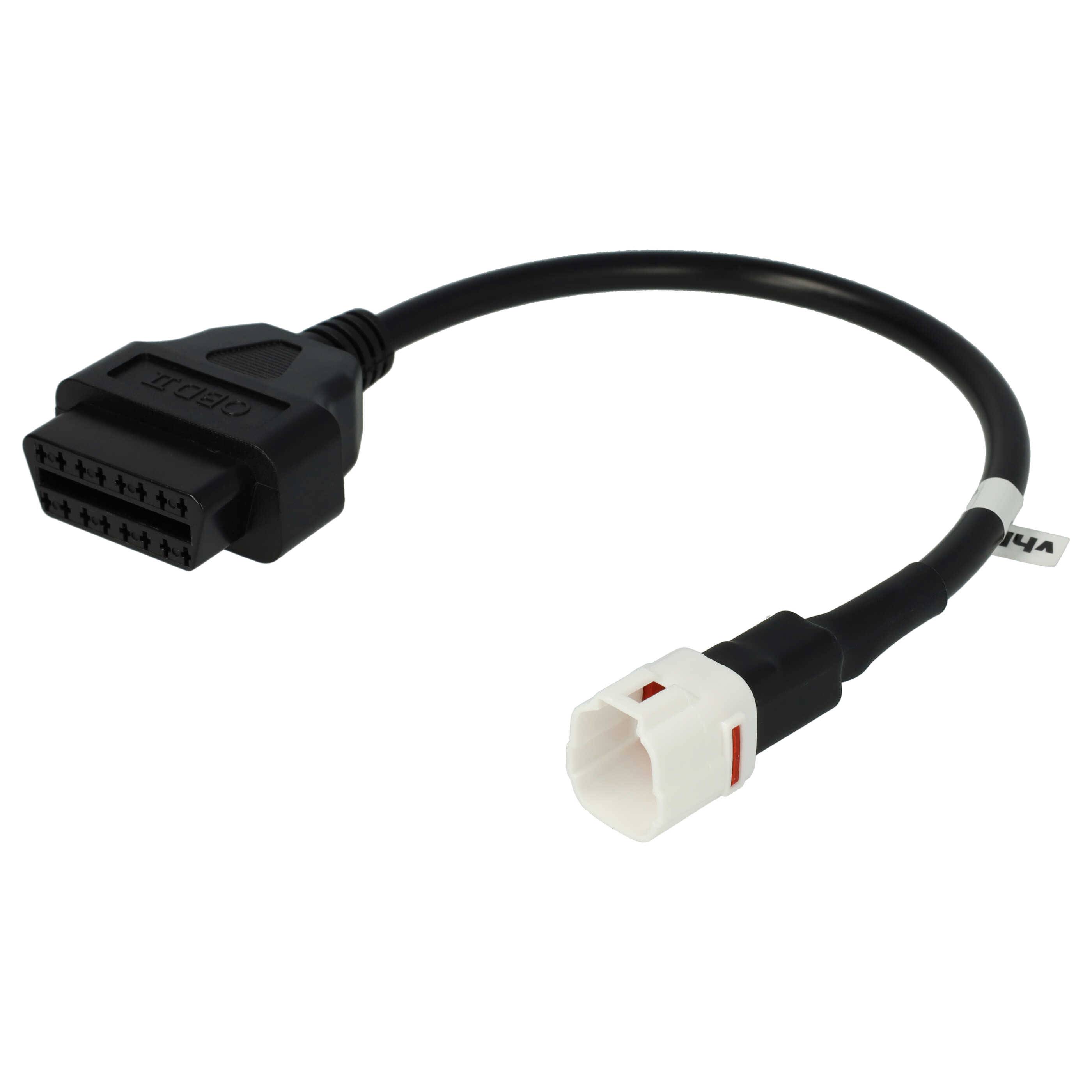 vhbw OBD Adapter OBD2 4Pin auf OBD2 16Pin kompatibel mit Suzuki TL 1000 S / R (1997 - 2000) Motorrad, Roller - 30 cm-1