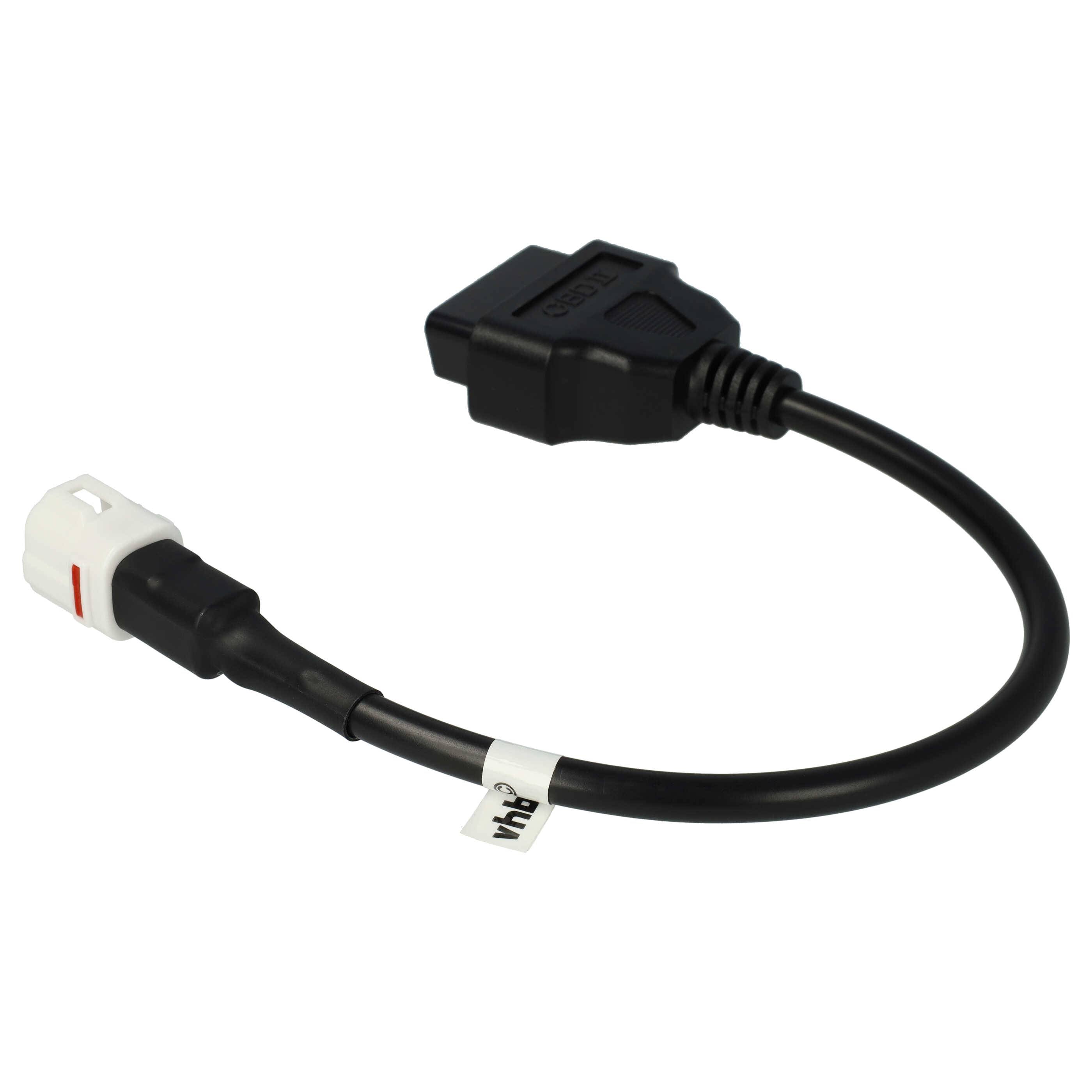 vhbw OBD Adapter OBD2 4Pin auf OBD2 16Pin kompatibel mit Suzuki TL 1000 S / R (1997 - 2000) Motorrad, Roller - 30 cm-2