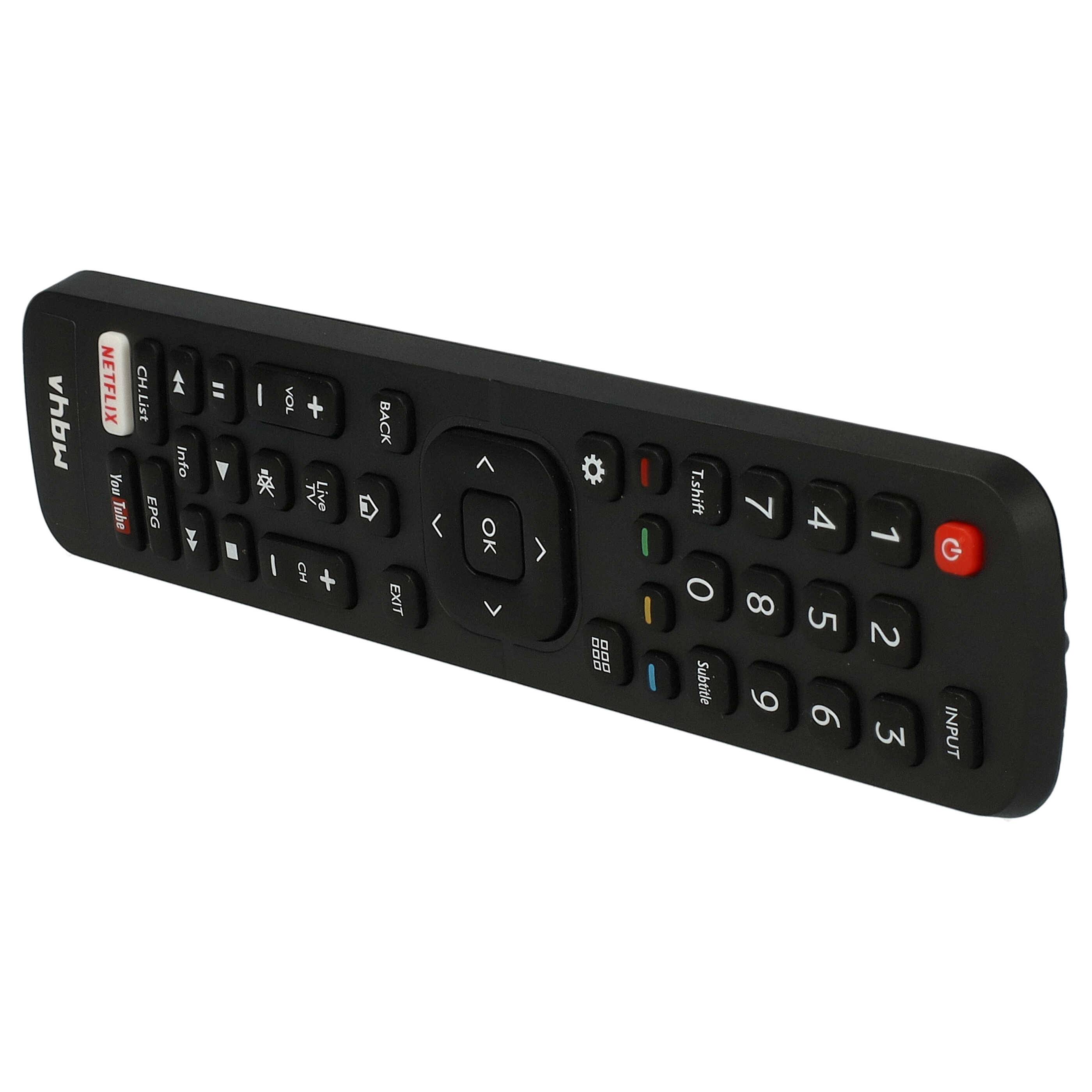 vhbw Fernbedienung kompatibel mit Hisense 32K3110W | 40K3110PW, 55K321UW, 50K3110PW, 50K321UW, 40K321UW Fernseher, TV --1