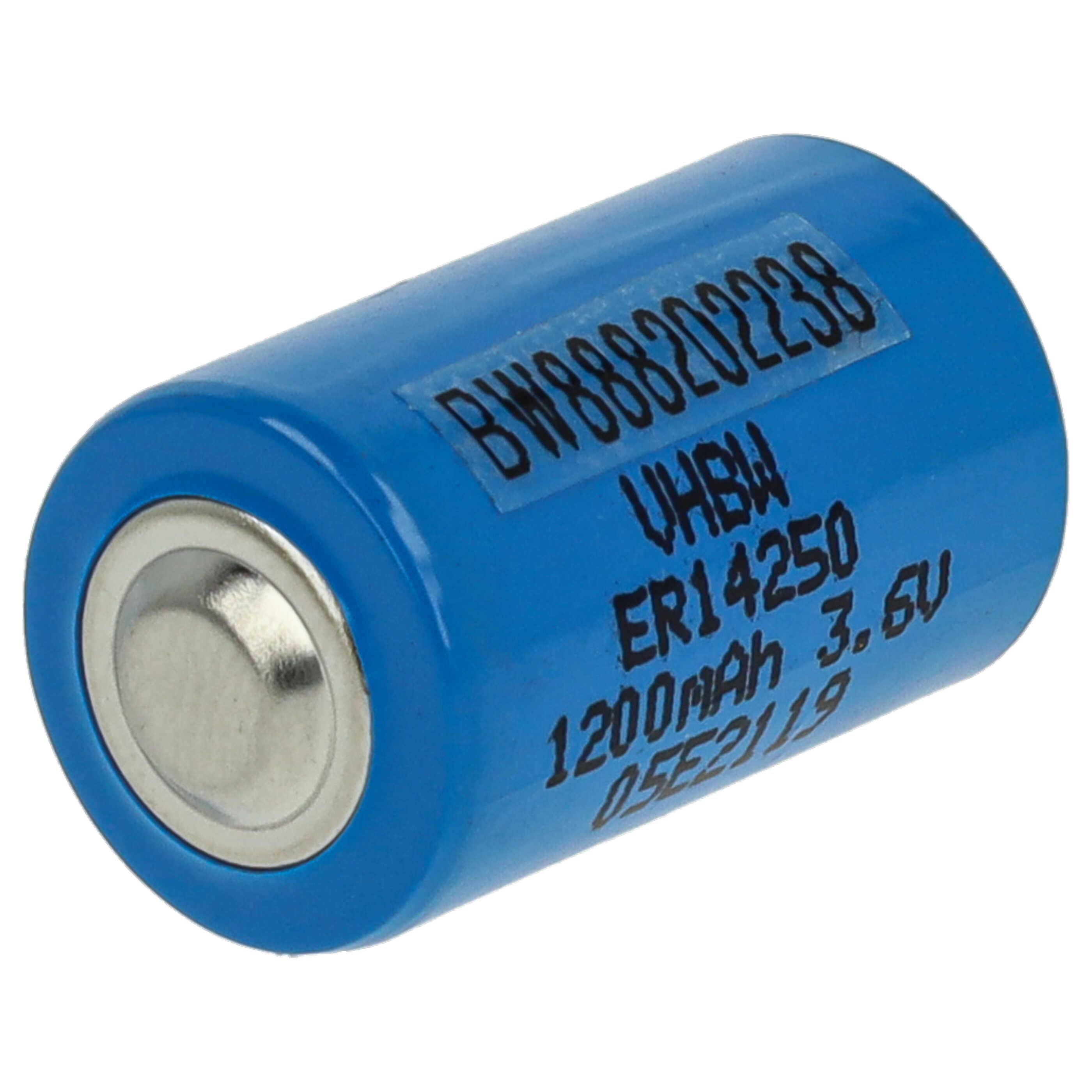 vhbw 10x ER14250 Rundzellenbatterien Ersatz für ER3 | 922-1262, ER3S, ER4, LS14250, LS3 - Spezialbatterien (1200 mAh, 3-2