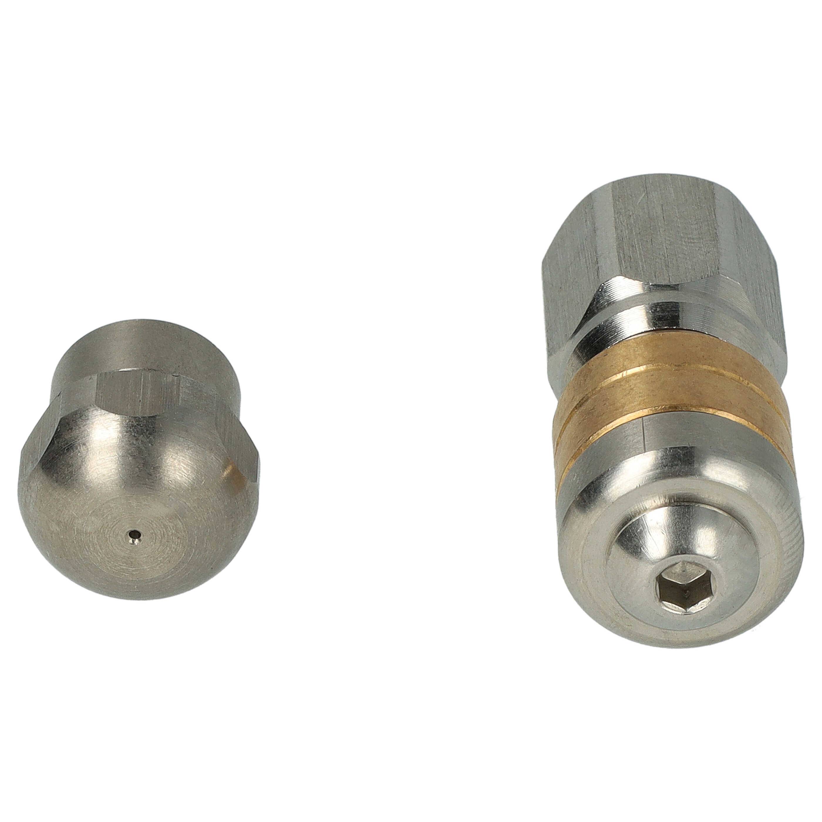 vhbw 2x Rohrreinigungsdüsen kompatibel mit Kärcher , K5 Home, K6 Home, K7 Home Hochdruckreiniger - 1/8 Zoll, Starr +-1