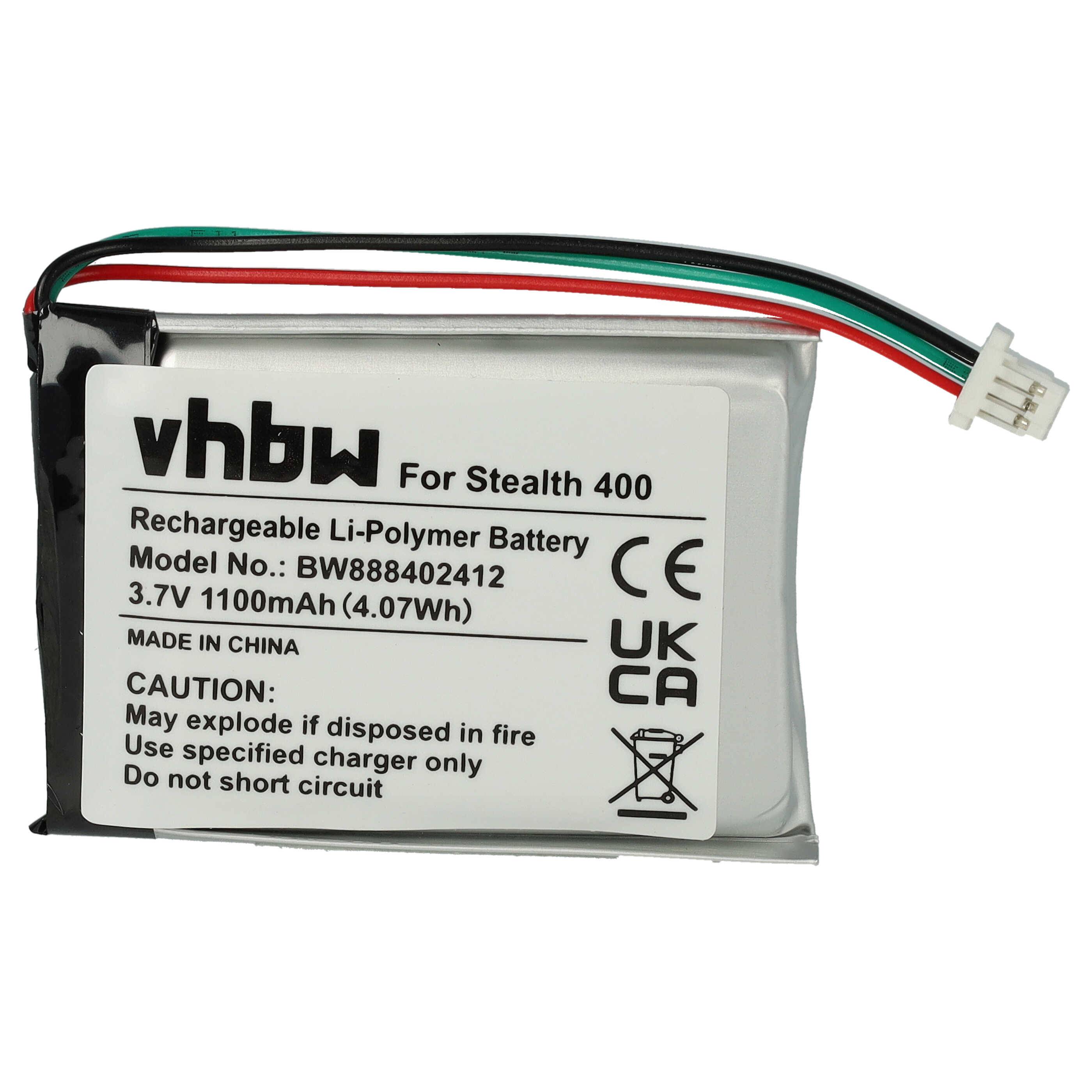 vhbw Akku kompatibel mit Turtle Beach Ear Force Stealth 700X Gen 2 | Wireless Headset Kopfhörer (1100 mAh, 3,7 V-0