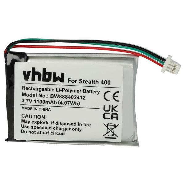 vhbw Akku kompatibel mit Turtle Beach Ear Force Stealth 700X Gen 2 | Wireless Headset Kopfhörer (1100 mAh, 3,7 V