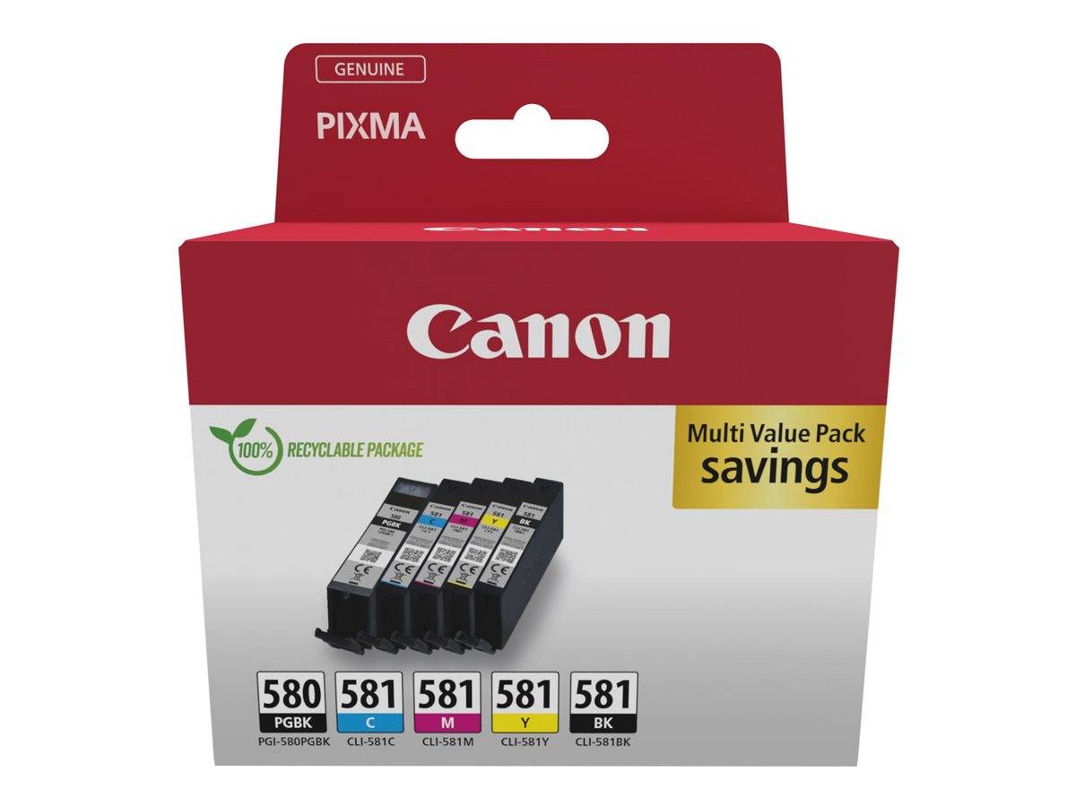 Canon PGI-580BK/CLI-581 BK/C/M/Y Multipack - 5er-Pack-0