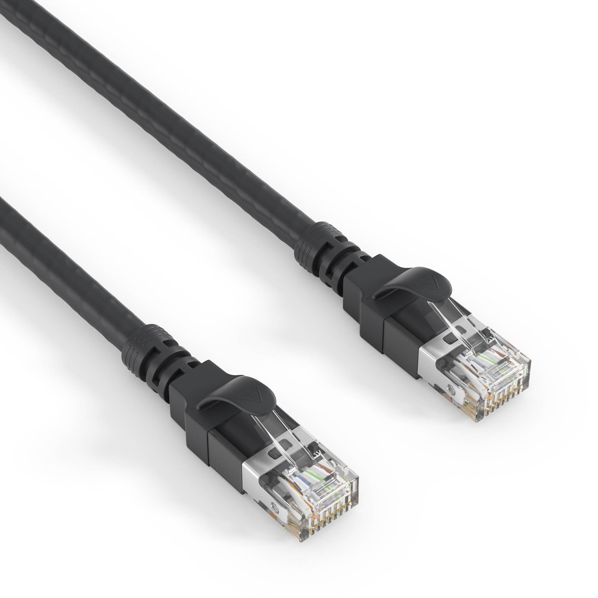 HDBaseT 2.0-zertifiziertes Cat.6a-Patchkabel – 3.00m, schwarz​​​​​​​-3