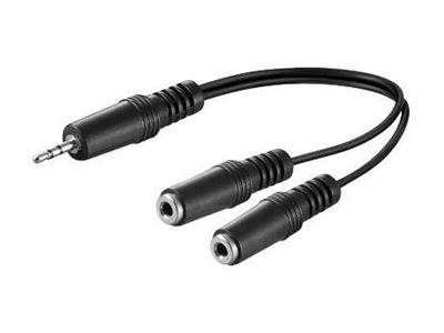 MicroConnect - Audiokabel - Mono Mini-Stecker weiblich zu mini-phone stereo 3.5 mm männlich-0