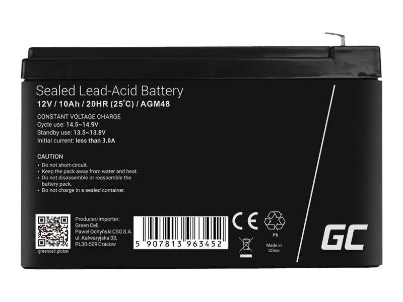 Green Cell - Batterie - Bleisäure - 10 Ah - Schwarz-4