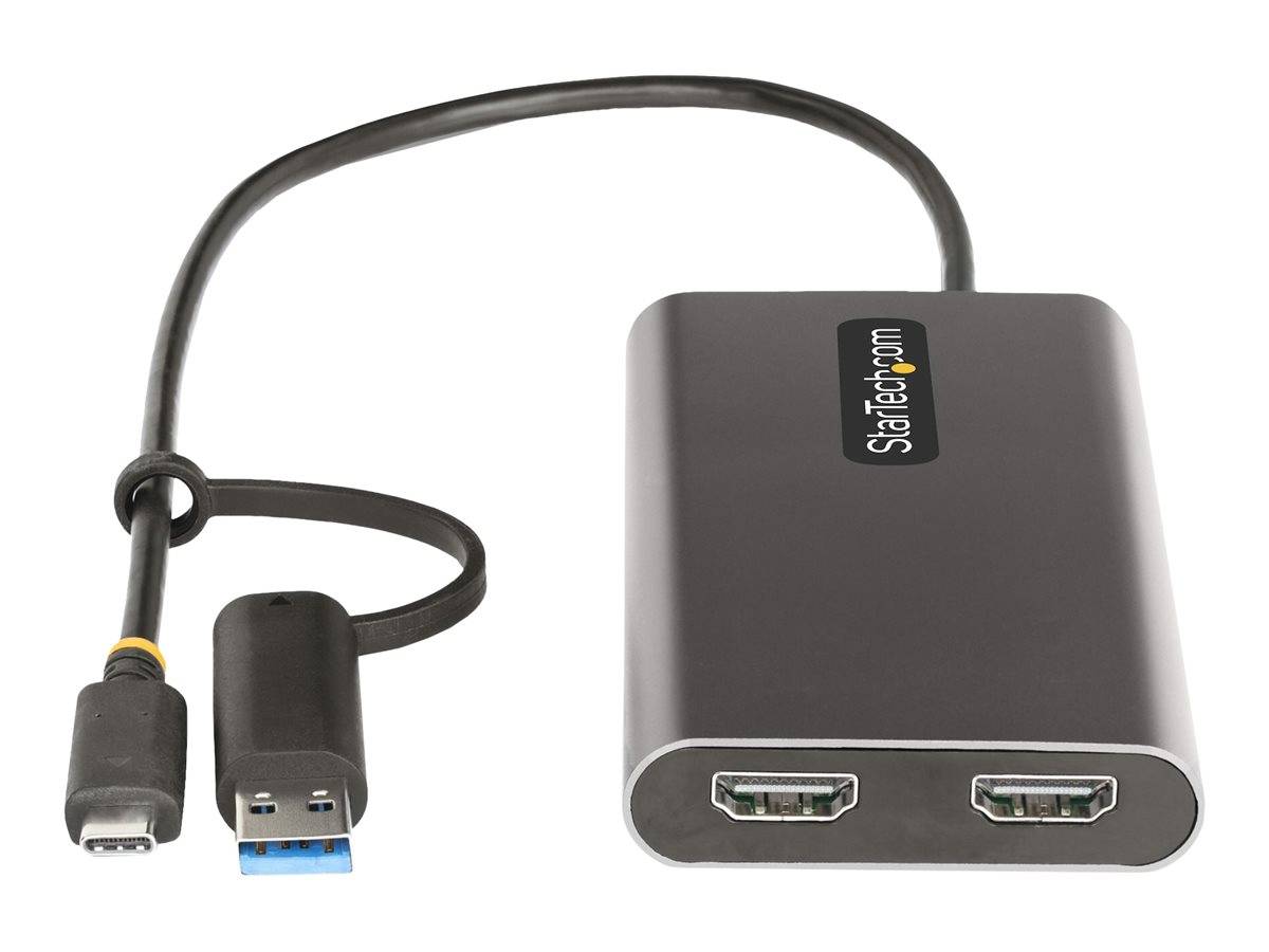 StarTech.com USB-C to Dual-HDMI Adapter, USB-C or A to 2x HDMI, 4K 60Hz, 100W PD Pass-Through, 1ft (30cm)-3