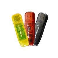 Intenso Rainbow Line - USB-Flash-Laufwerk - 32 GB - USB 2.0 - Schwarz, Gelb, Rot-1